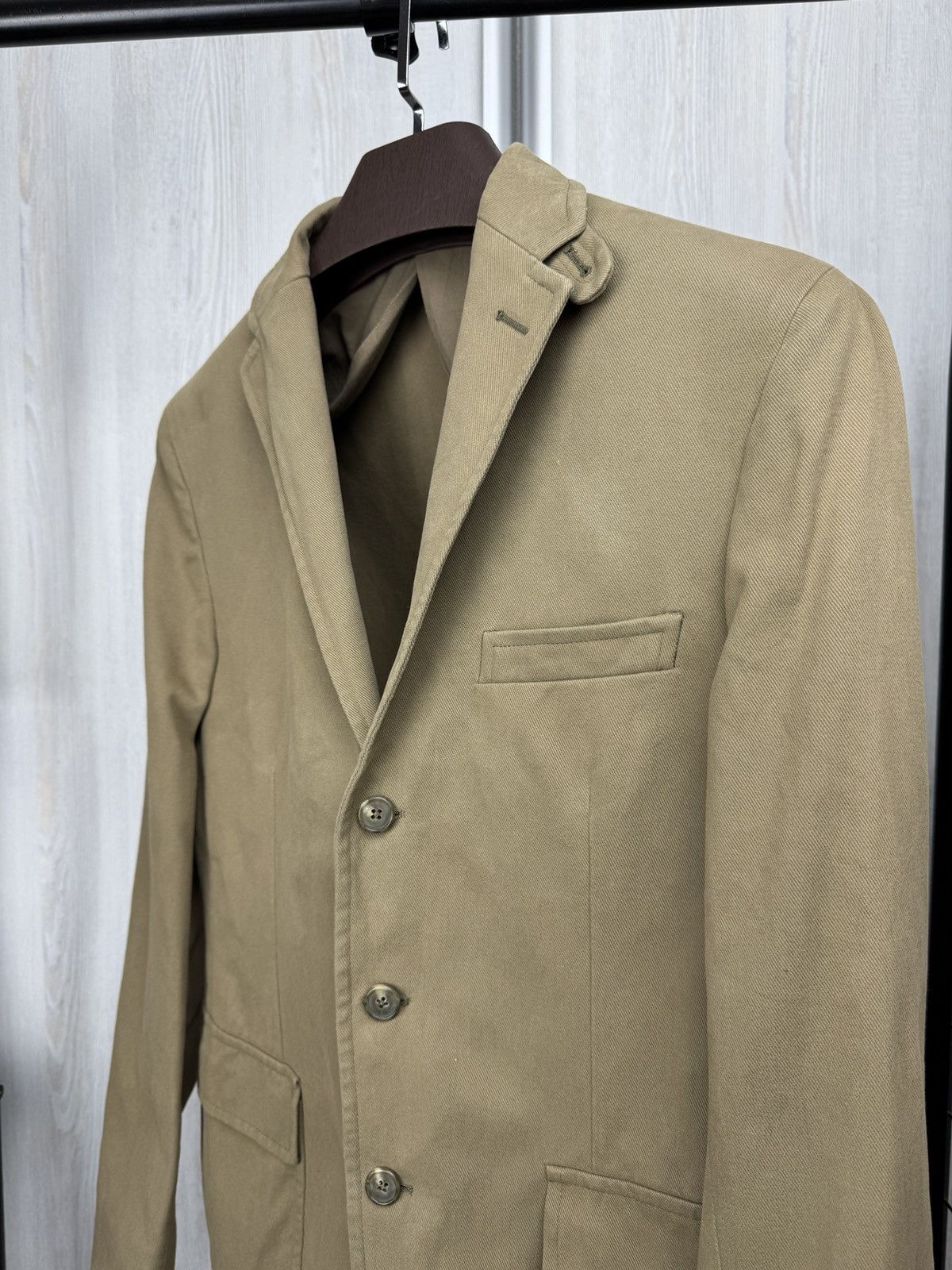 Polo Ralph Lauren Polo Ralph Lauren made in Italy beige 3 button blazer cotton Size 38R - 5 Thumbnail
