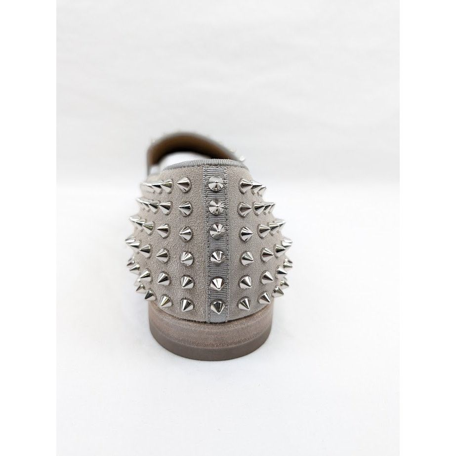 Christian Louboutin o1rshd1 Crosta Dandelion Spikes Flat Shoes in Goose/Silver Size US 12 / EU 45 - 13 Thumbnail