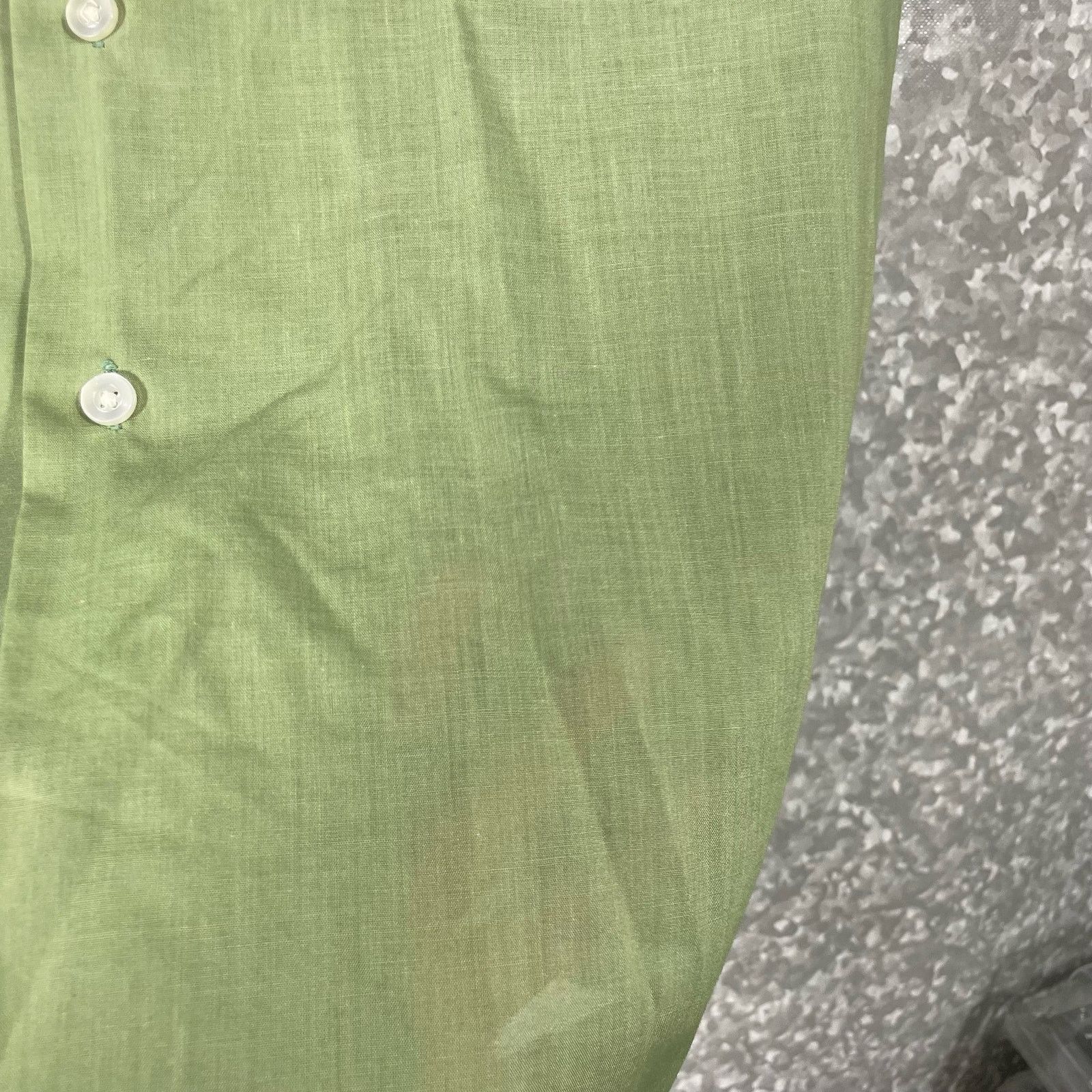 Vintage Harper Vintage 1970s Green Button Up Shirt - XL (17-17.5) Size US XL / EU 56 / 4 - 4 Thumbnail