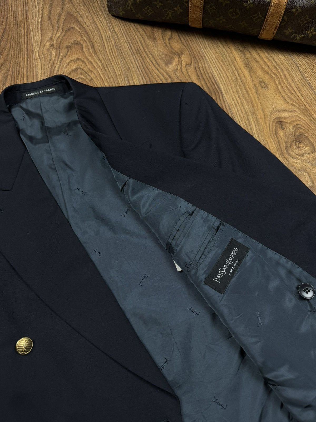 Yves Saint Laurent Vintage wool blazer Yves Saint Laurent original luxury item Size 52S - 3 Thumbnail