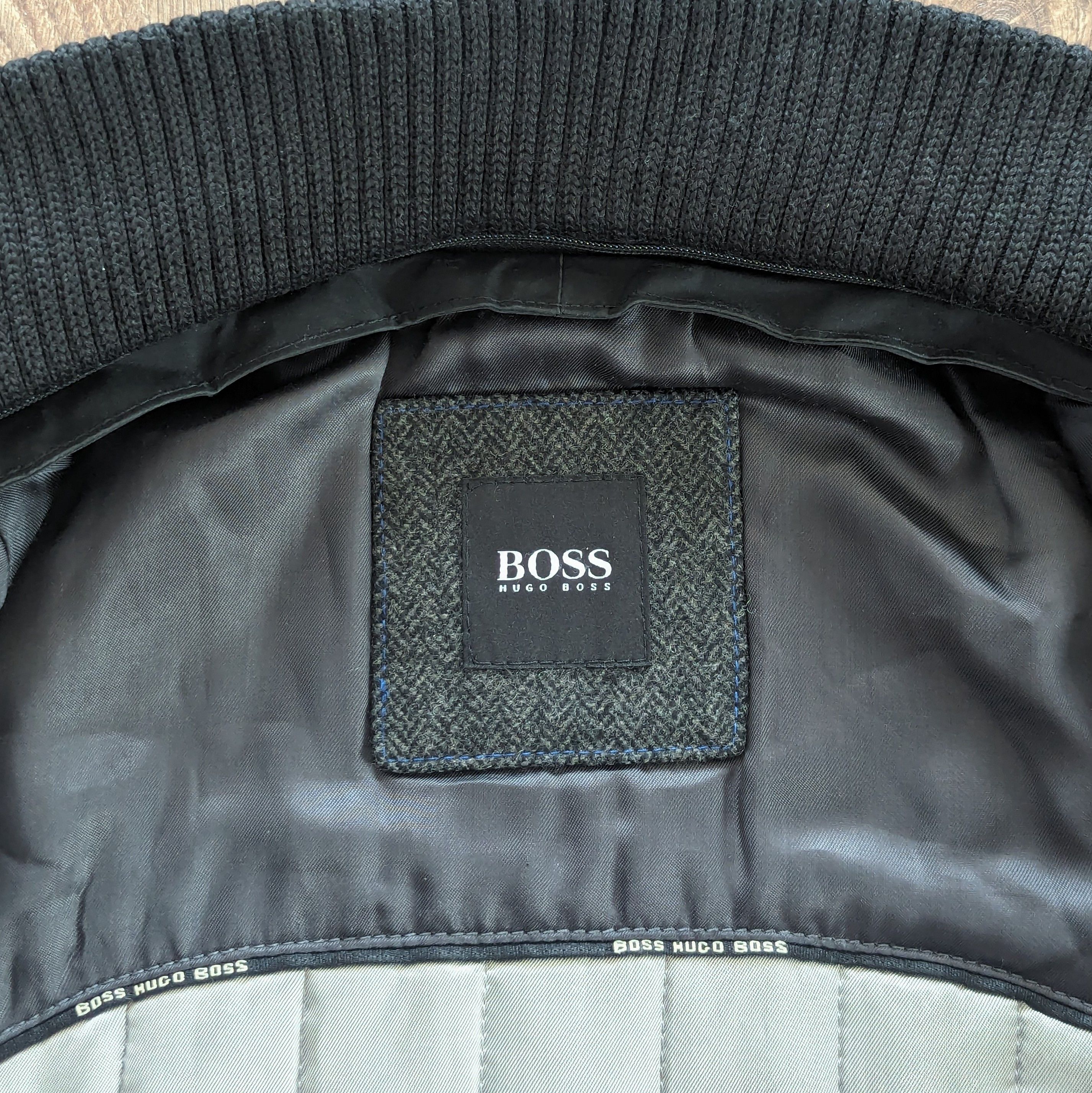 Hugo Boss HUGO BOSS Wool Men's Coat Size L (52) Luxury Brand Dark Gray Size US L / EU 52-54 / 3 - 16 Thumbnail