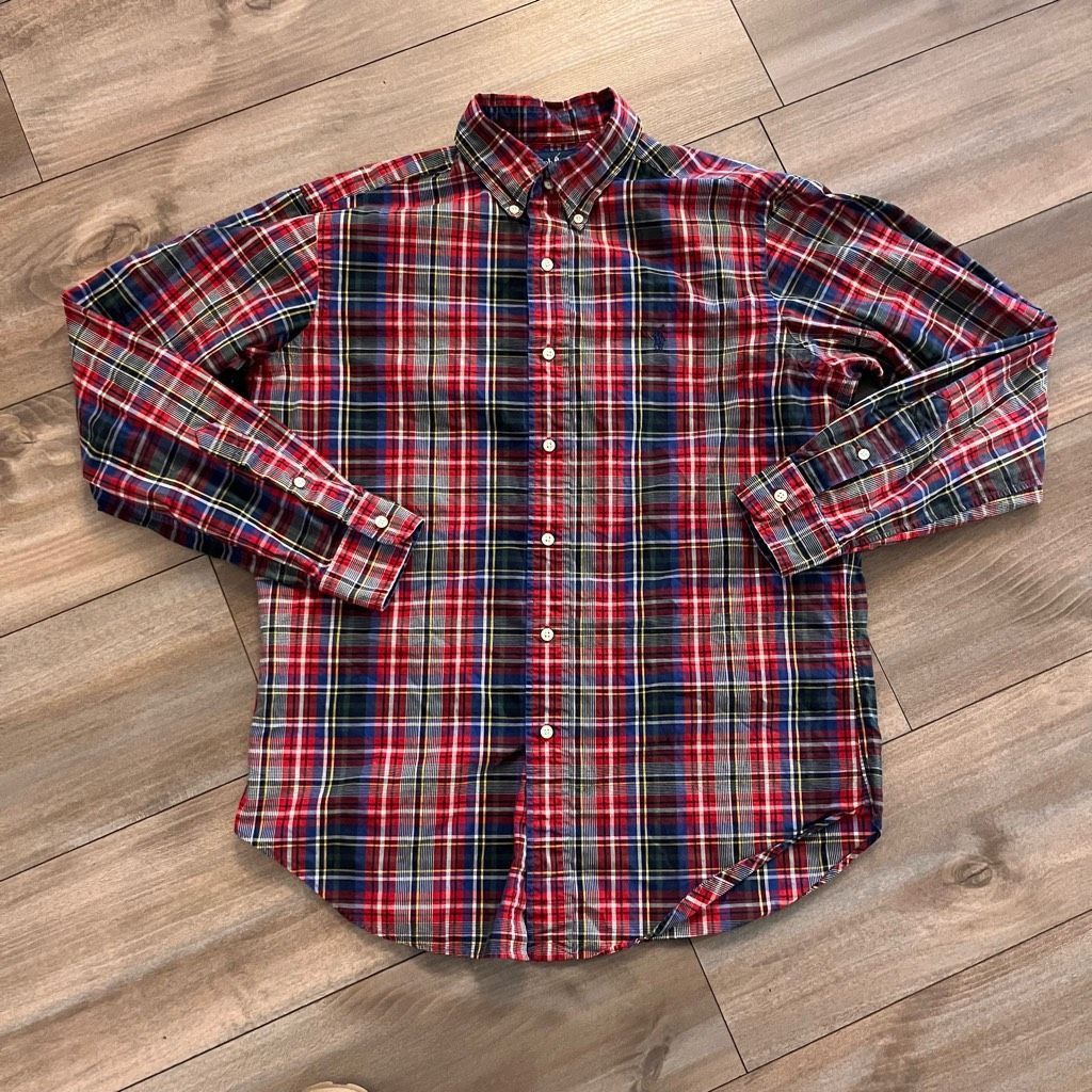 Polo Ralph Lauren Polo Ralph Lauren Red Casual Buttonup Shirt Men Medium Bin O Size US M / EU 48-50 / 2 - 1 Thumbnail