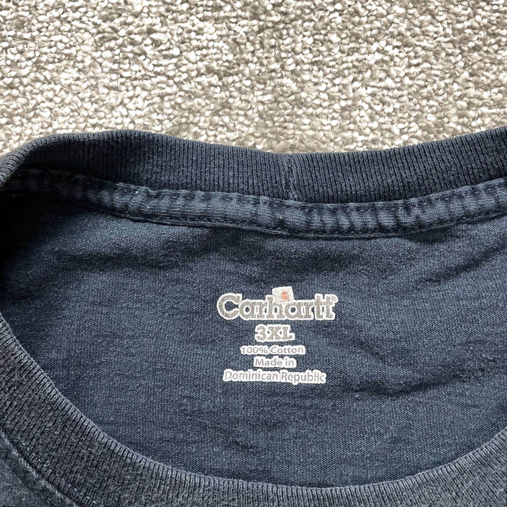 Carhartt VINTAGE? Wait, item is not vintage. So: Carhartt K87 T-Shirt Mens 3XL Navy Blue Crew Neck Short Sleeve Pocket Tee Size US XXL / EU 58 / 5 - 4 Thumbnail