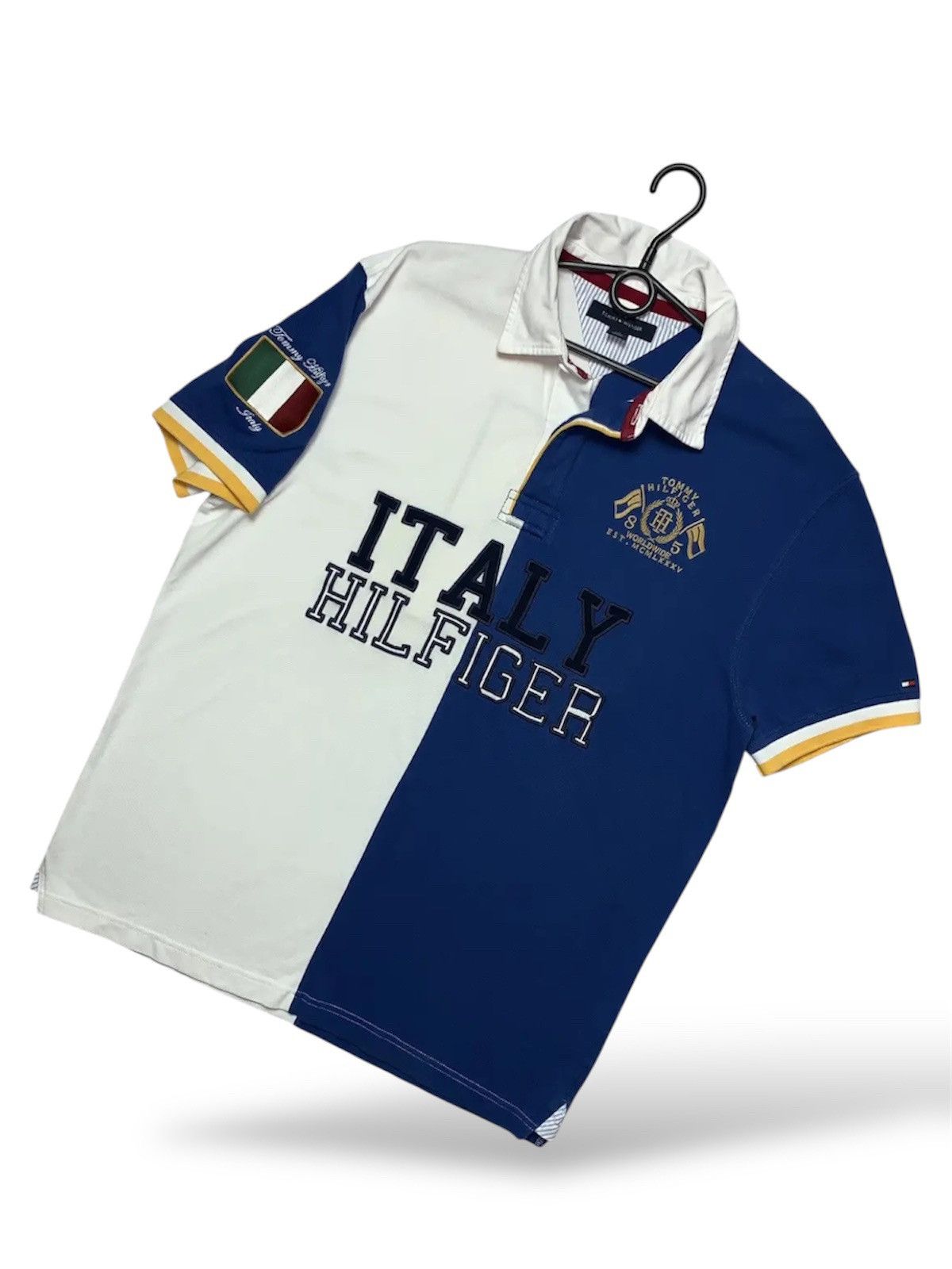 Tommy Hilfiger Vintage Chief Keef Italy big logo Italia rugby polo number 8 Size US L / EU 52-54 / 3 - 1 Thumbnail