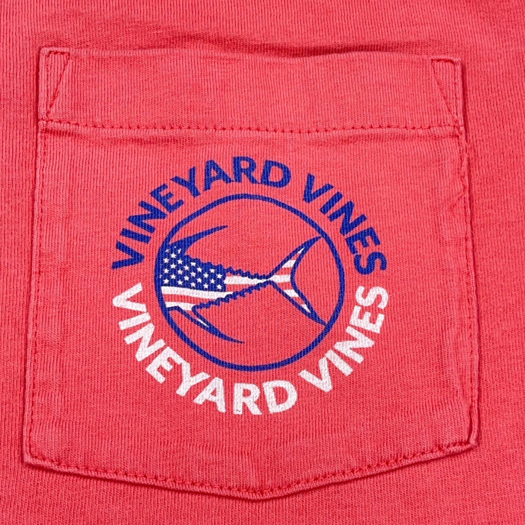 Vineyard Vines VINEYARD VINES Shirt Men M Pink Tee Flat Pocket American Preppy Fish Adult Size US M / EU 48-50 / 2 - 5 Thumbnail
