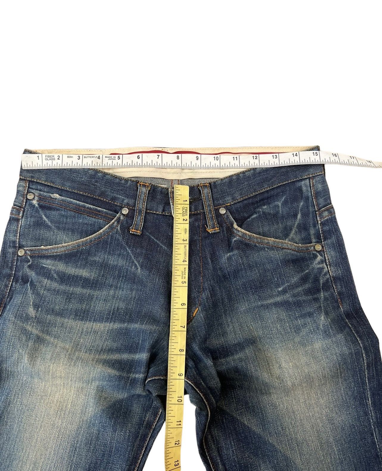 FACTOTUM FACTOTUM Japan Stretch Dirty Muddy Denim Flare Jeans Size US 29 - 3 Thumbnail