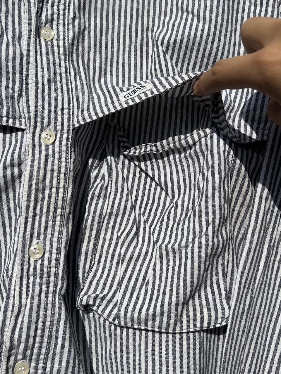 Georges Marciano 90’s Guess George Marciano Striped Pure Cotton Shirt Size XL Size US XL / EU 56 / 4 - 5 Thumbnail