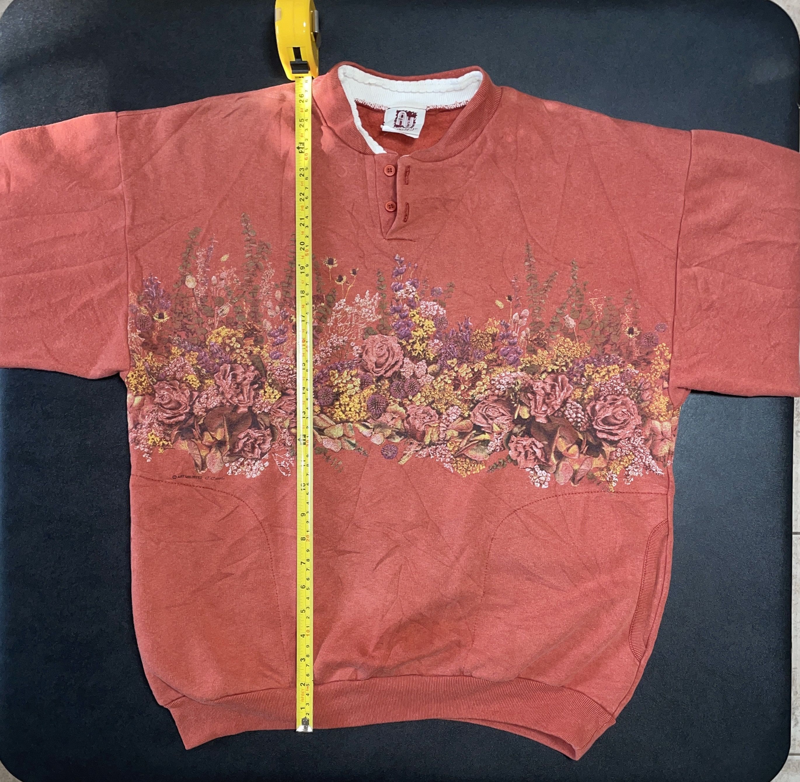 Other AllOver Orange Flower Bouquet Longsleeve Jacket with pockets Size L / US 10 / IT 46 - 8 Thumbnail