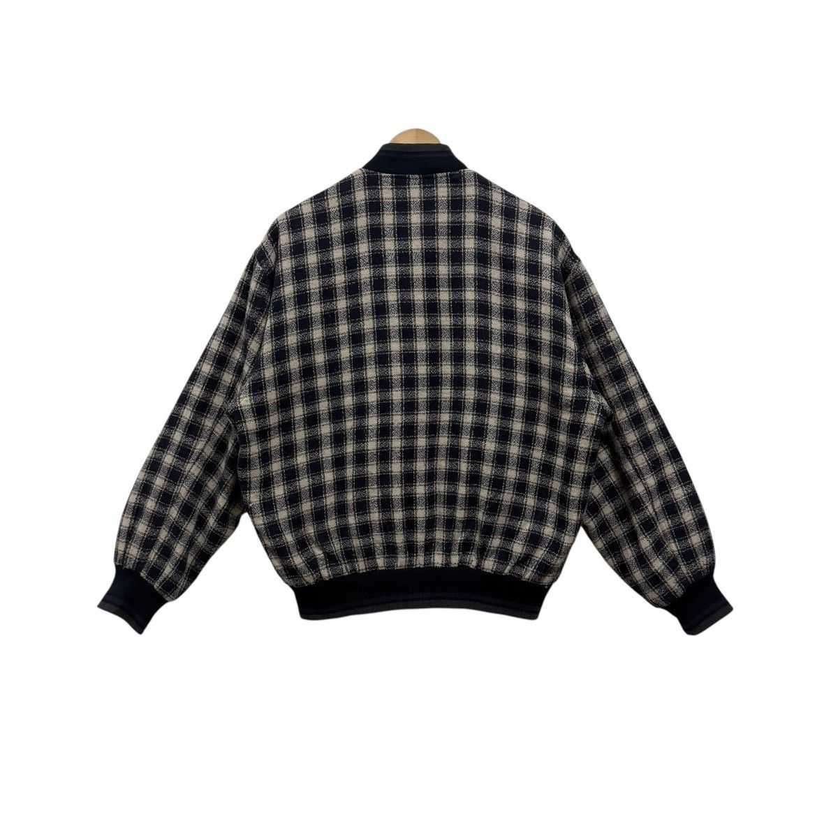 Lacoste Vintage Lacoste Chemise Wool Bomber Jacket Plaid Size US XL / EU 56 / 4 - 2 Thumbnail