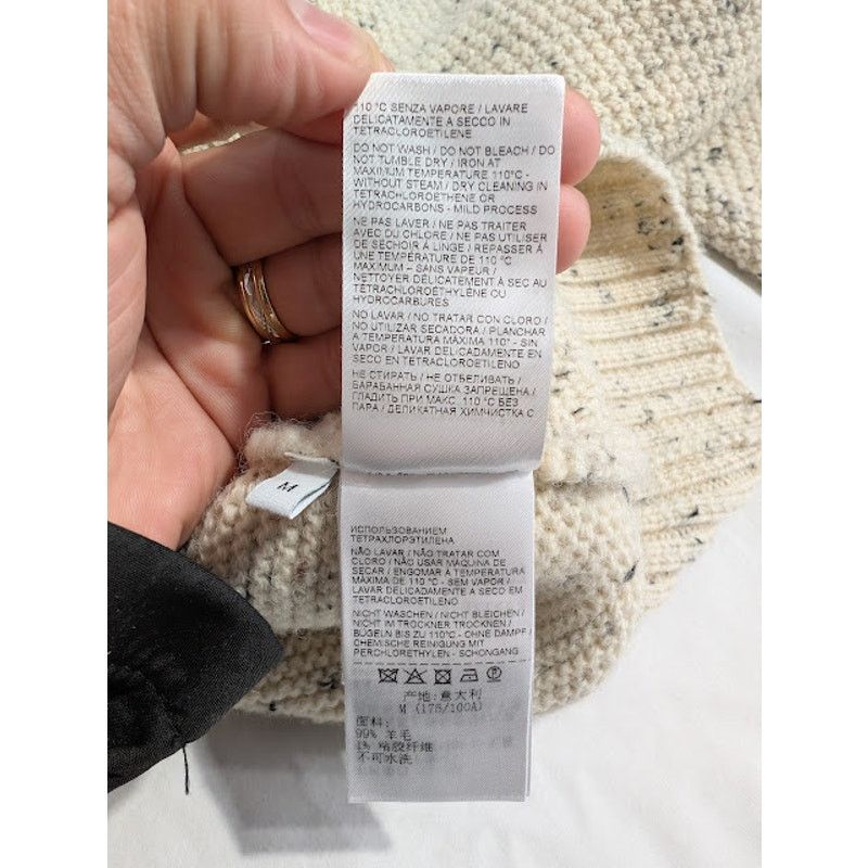 Bottega Veneta o1rshd1 MW Wool Multist Fish Sweater in Dove Size US M / EU 48-50 / 2 - 16 Thumbnail
