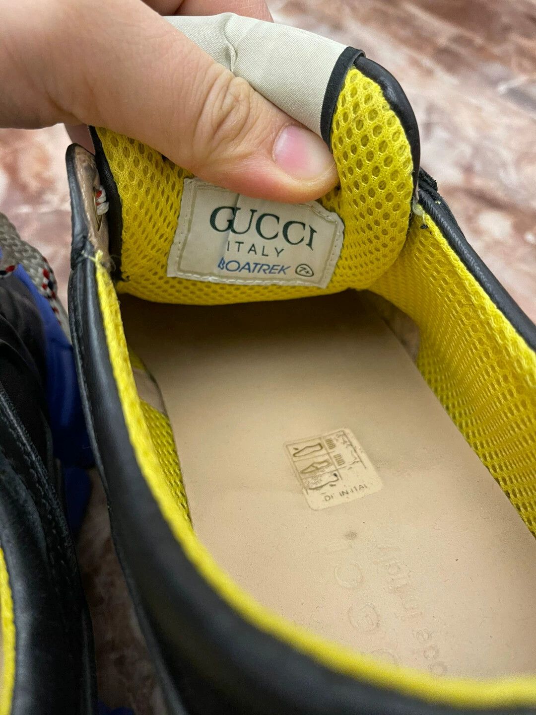 Gucci Gucci Men's GG Monogram Leather Platform Shoes 42 Black/Blue Size US 9 / EU 42 - 6 Thumbnail