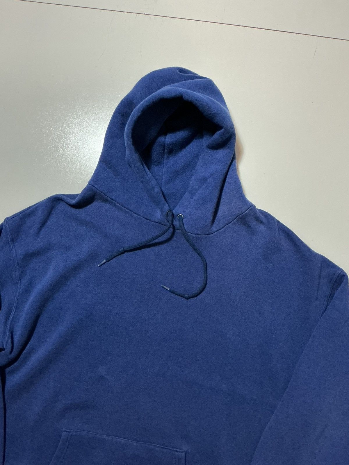 Vintage Vintage 80s Pannill Made In USA Blue Blank 50/50 Hoodie Size US XL / EU 56 / 4 - 3 Thumbnail