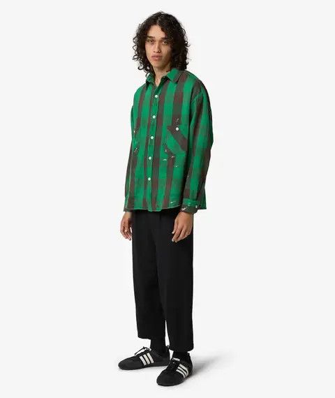 Saint Michael o1mle0326 Flannel Check Shirt in Green Size US XL / EU 56 / 4 - 2 Thumbnail