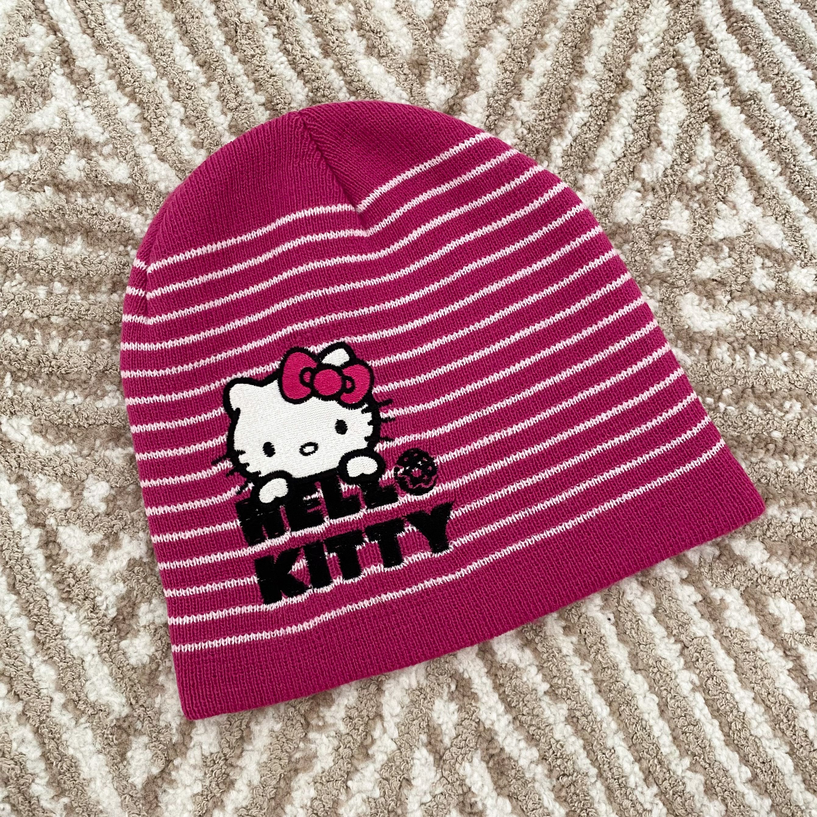 Anime Vintage y2k Hello Kitty Beanie Hat Size ONE SIZE - 1 Thumbnail