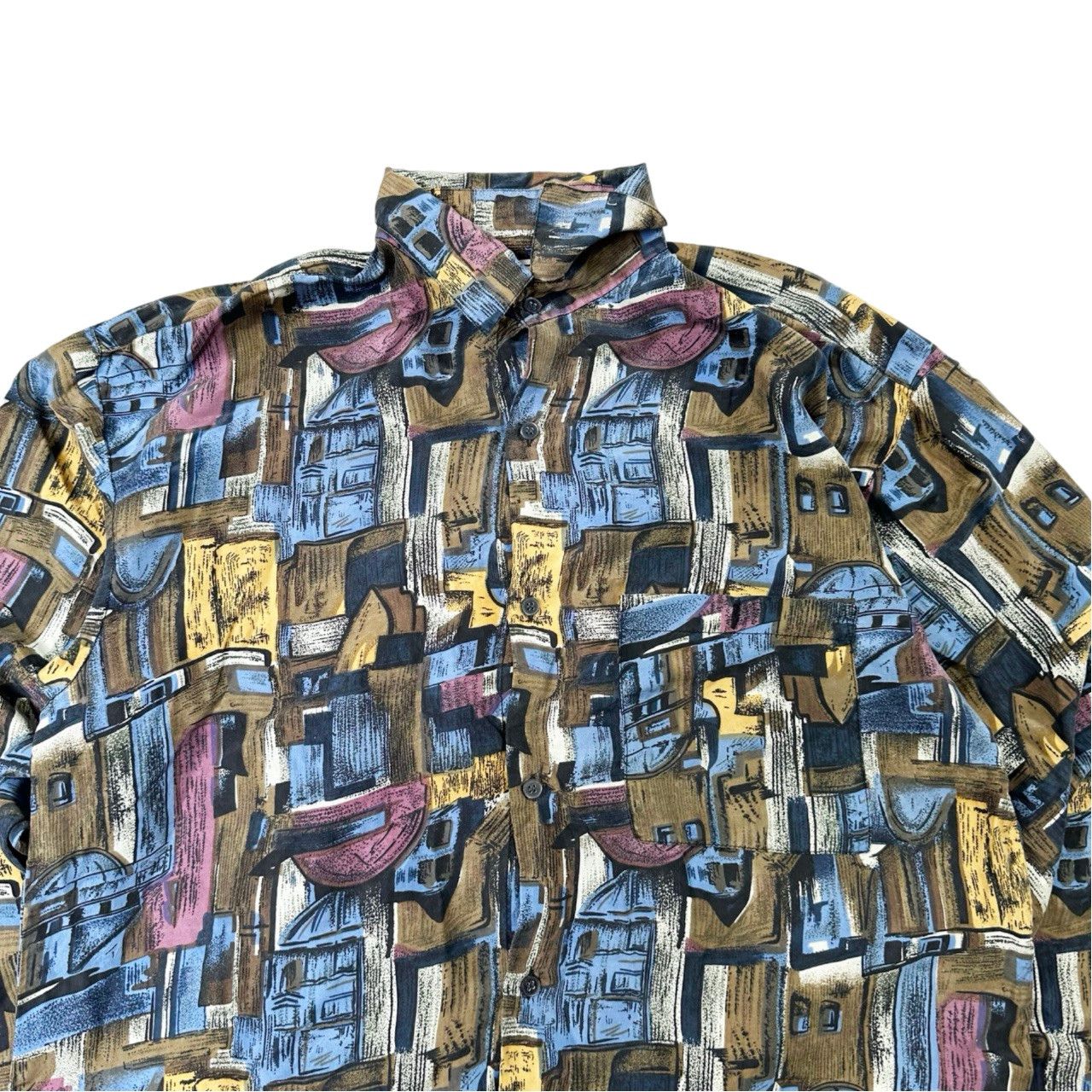 Vintage Vintage 90s 100% Silk Made in Italy One of a Kind Button Up Size US M / EU 48-50 / 2 - 2 Thumbnail