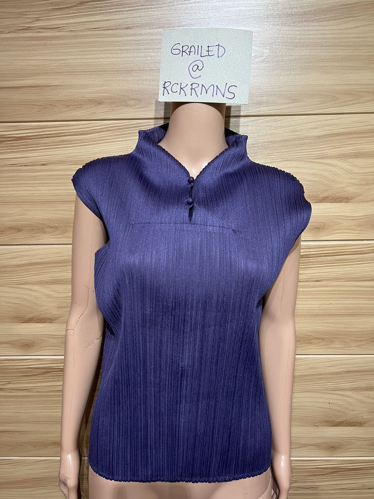 image of Issey Miyake Pleats Please Sleeveless in Purple, Women's (Size Medium)