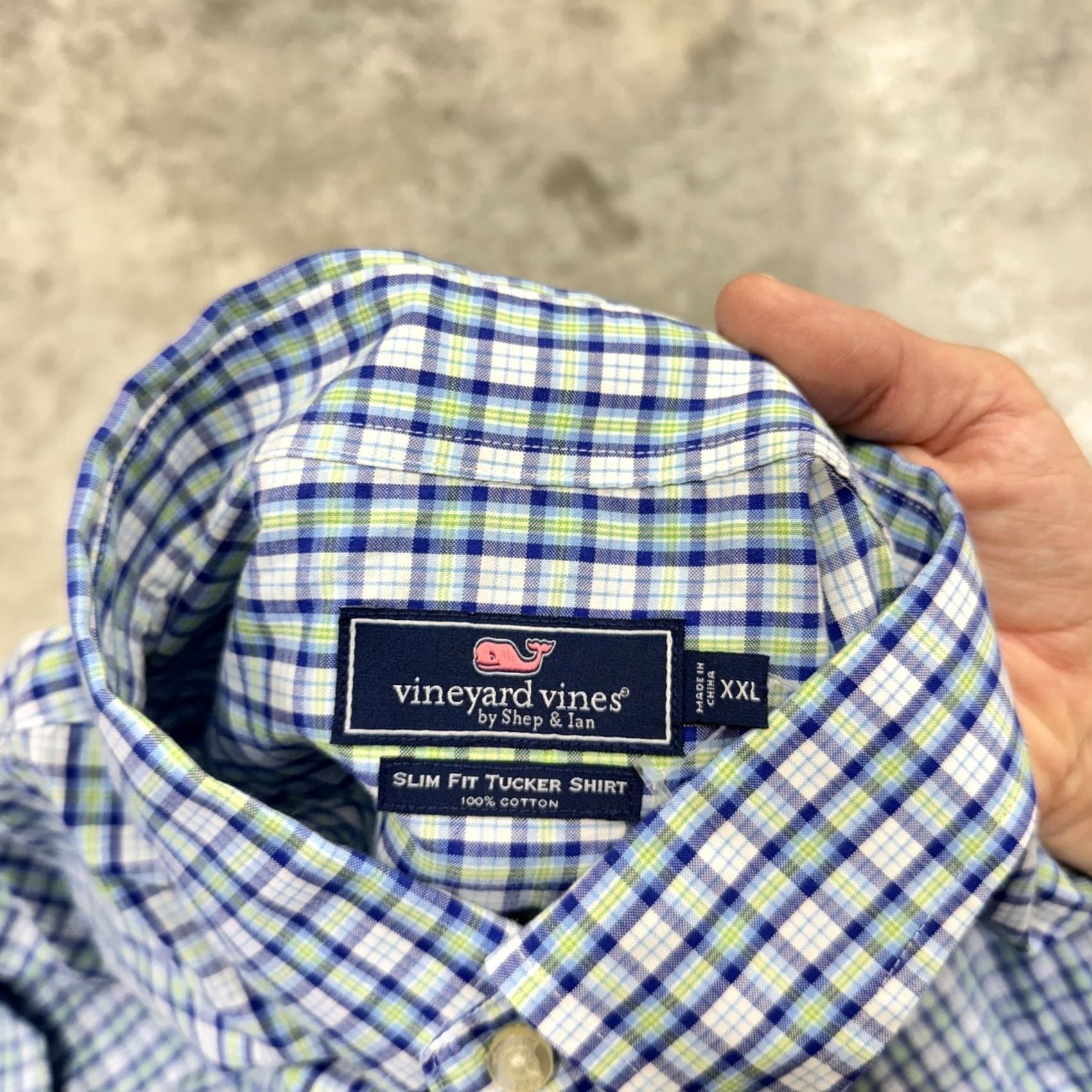 Vineyard Vines Vineyard Vines Shirt Mens XXL Blue Slim Fit Tucker Plaid Button Down Long Sleeve Size US XXL / EU 58 / 5 - 3 Thumbnail