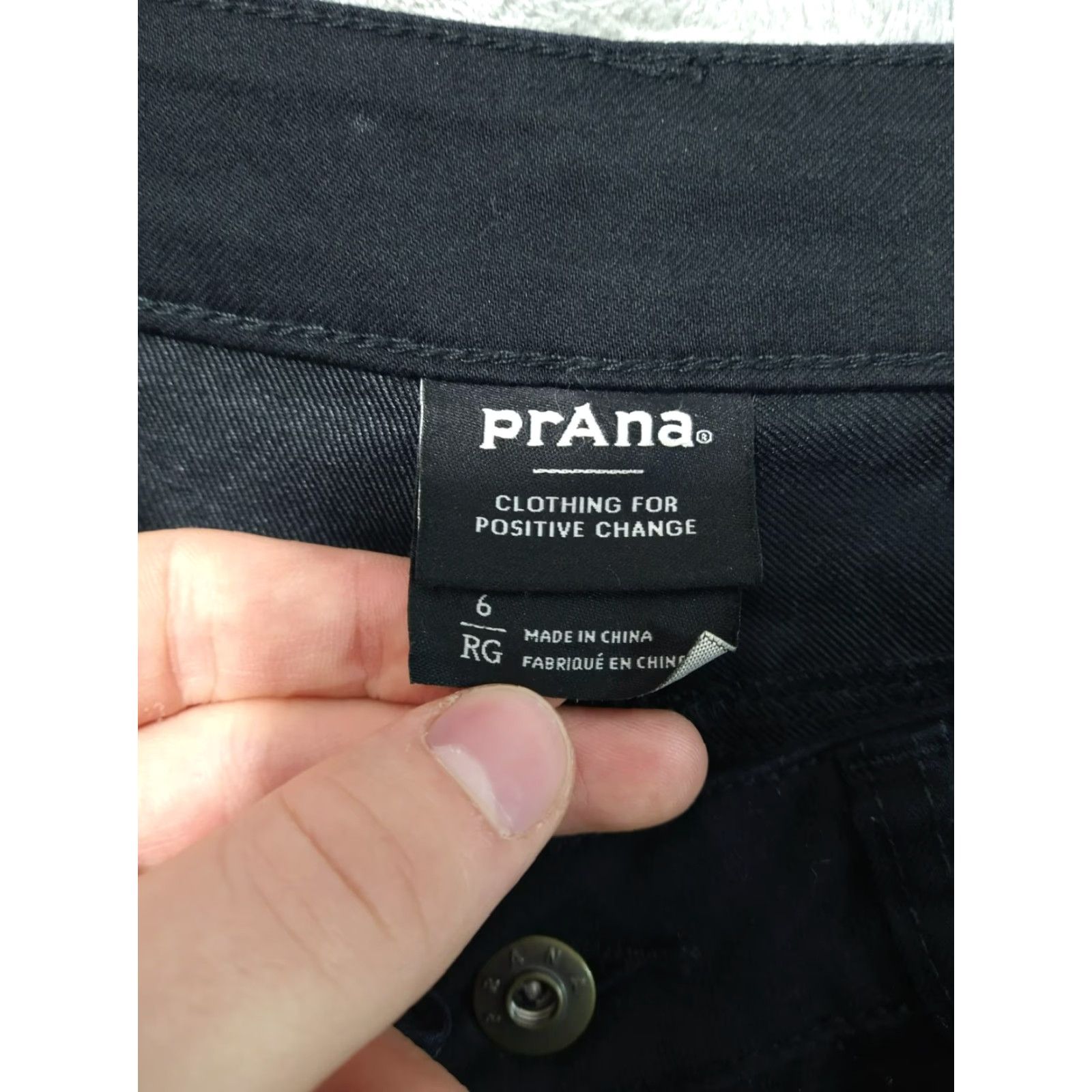 Prana prAna Jeans Womens 6 Black Denim Skinny Mid Rise Stretch Dark Wash Size 28" / US 6 / IT 42 - 7 Thumbnail