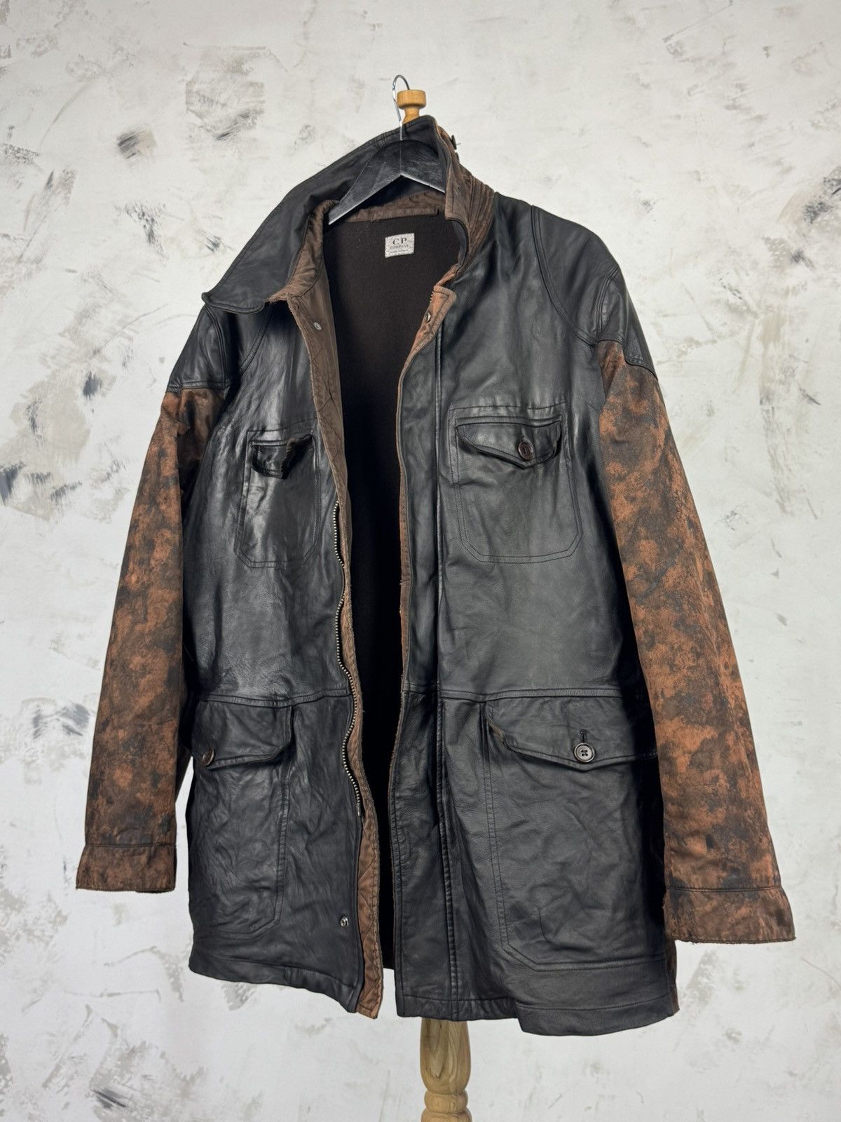 C.P. Company Vintage C.P. Company Custom Leather Jacket Size 54 XL Size US XL / EU 56 / 4 - 3 Thumbnail