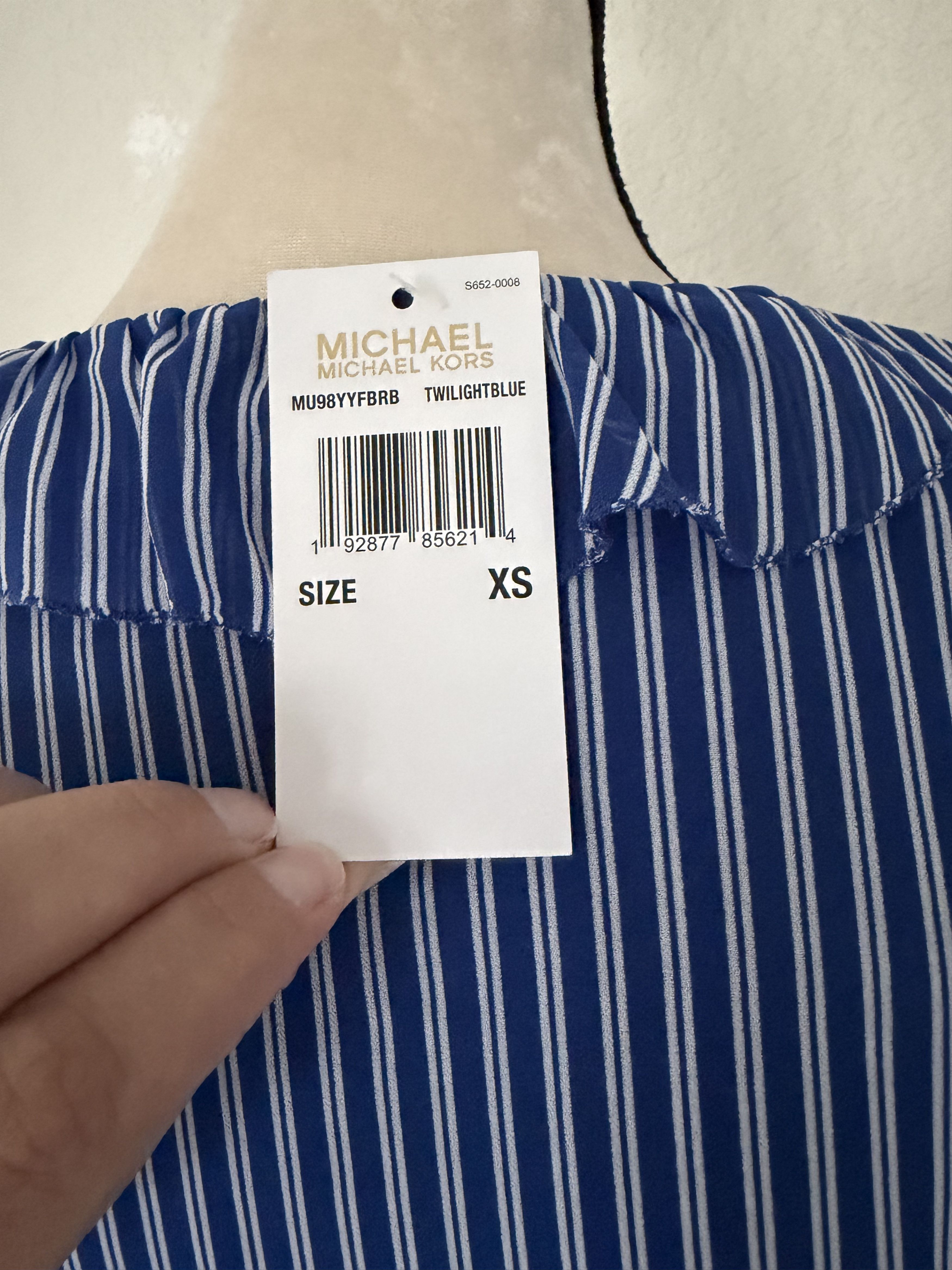 Michael Kors Michael Kors Women's Striped Ruffled Romper Size XS / US 0-2 / IT 36-38 - 9 Thumbnail