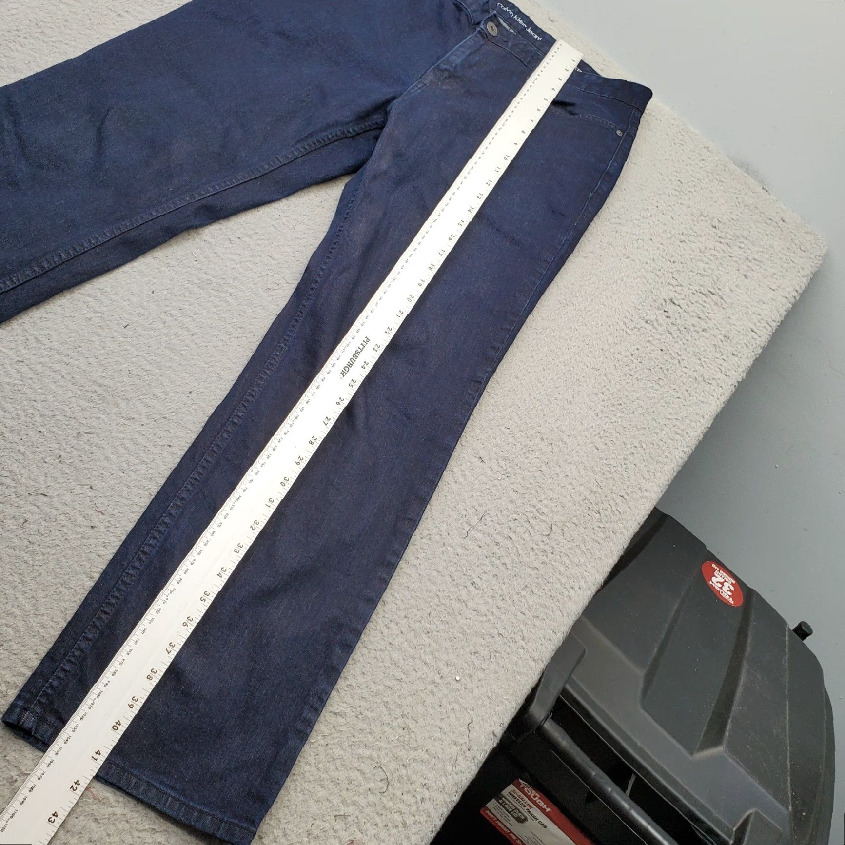 Calvin Klein Calvin Klein Jeans Mens Navy Dark Wash Denim 34x30 Stretch Straight Leg Regular Size Mens Size US 34 / EU 50 - 4 Thumbnail