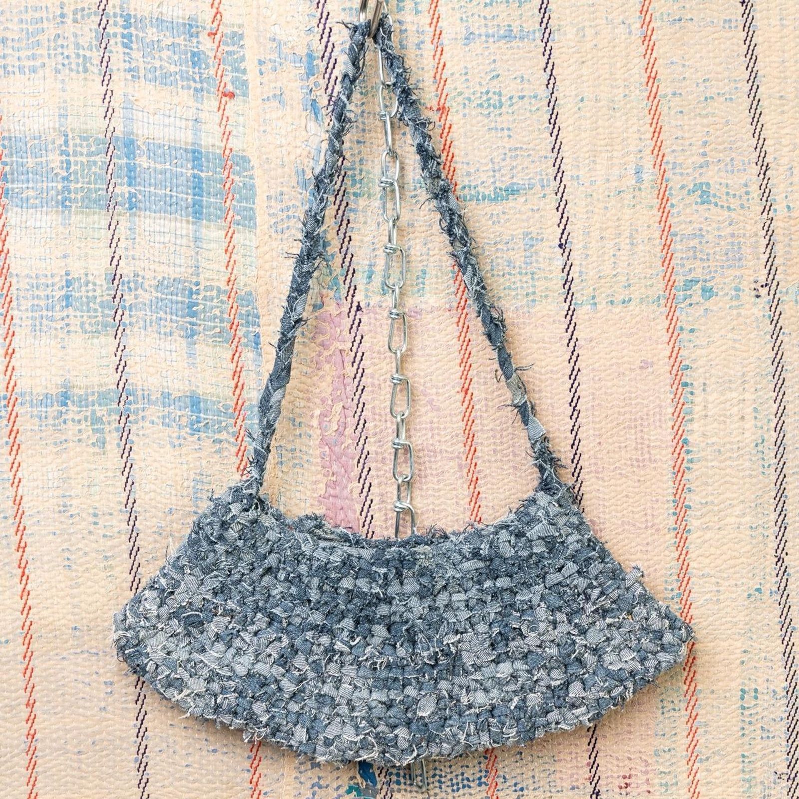 Carhartt Upcycled Crochet Baguette Bag |crochet Shoulder Bag Size ONE SIZE - 1 Thumbnail