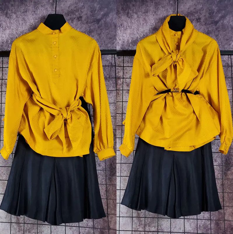 Dior Dior Yellow Long Sleeve Cotton Check Shirt 0089 Size M / US 6-8 / IT 42-44 - 1 Thumbnail