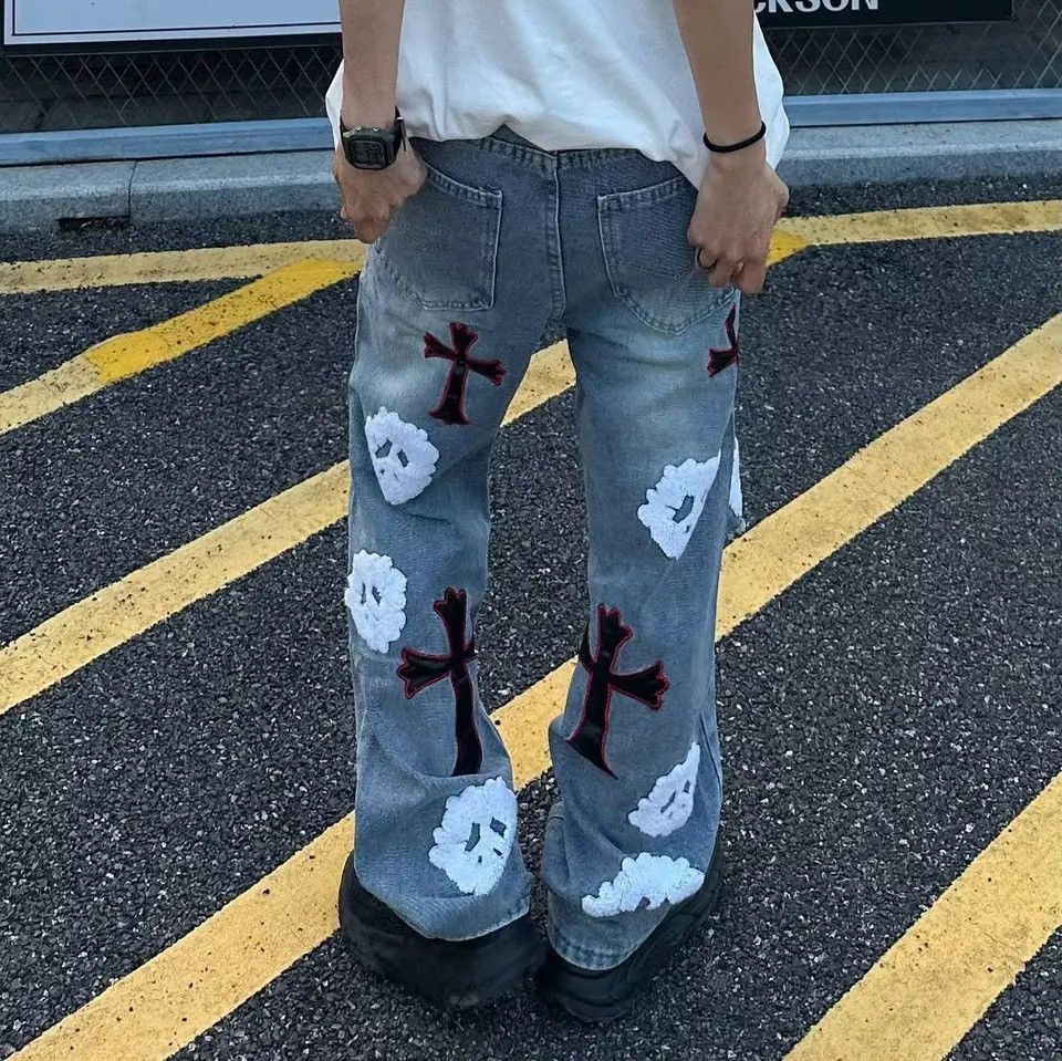 Japanese Brand × Vintage Newly High Street Wear Men's Jeans Ripped Loose Casual Denim Size US 32 / EU 48 - 3 Thumbnail