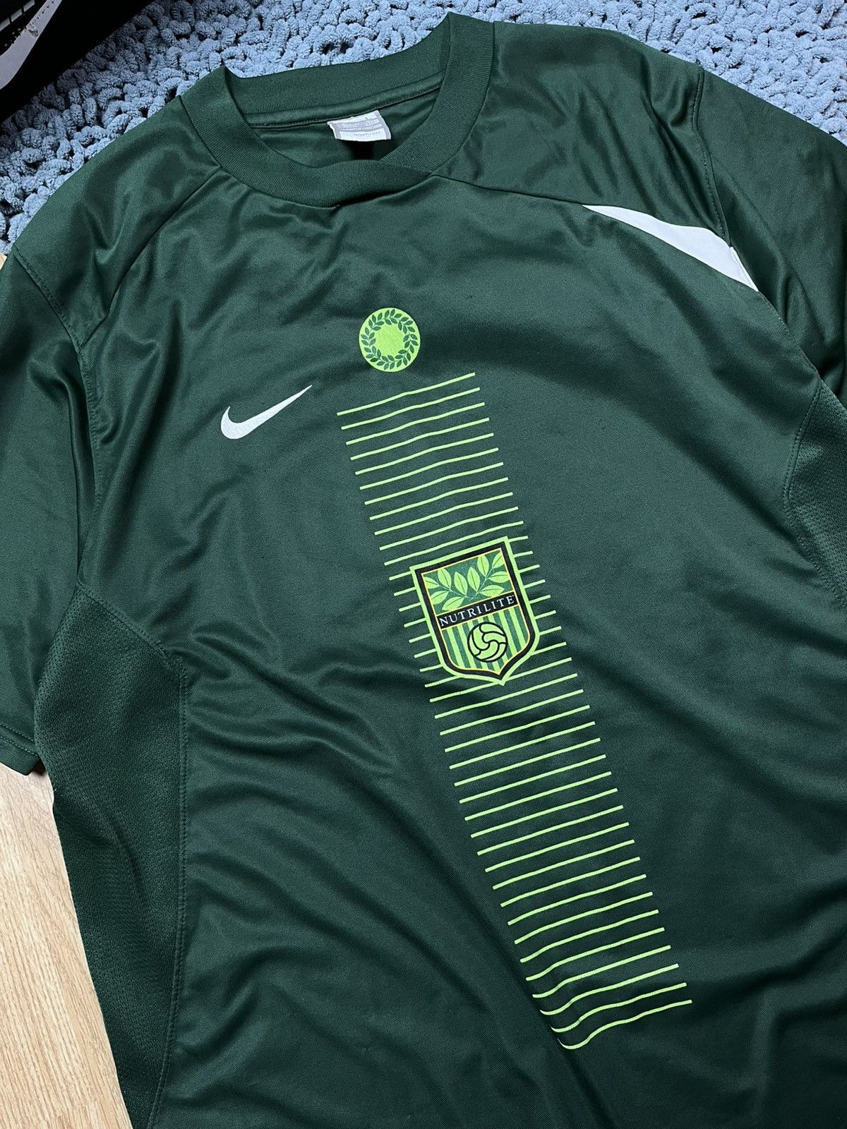 Nike 🇧🇷NIKE VINTAGE NUTRILITE RONALDINHO 2000’s FOOTBALL JERSEY Size US L / EU 52-54 / 3 - 3 Thumbnail