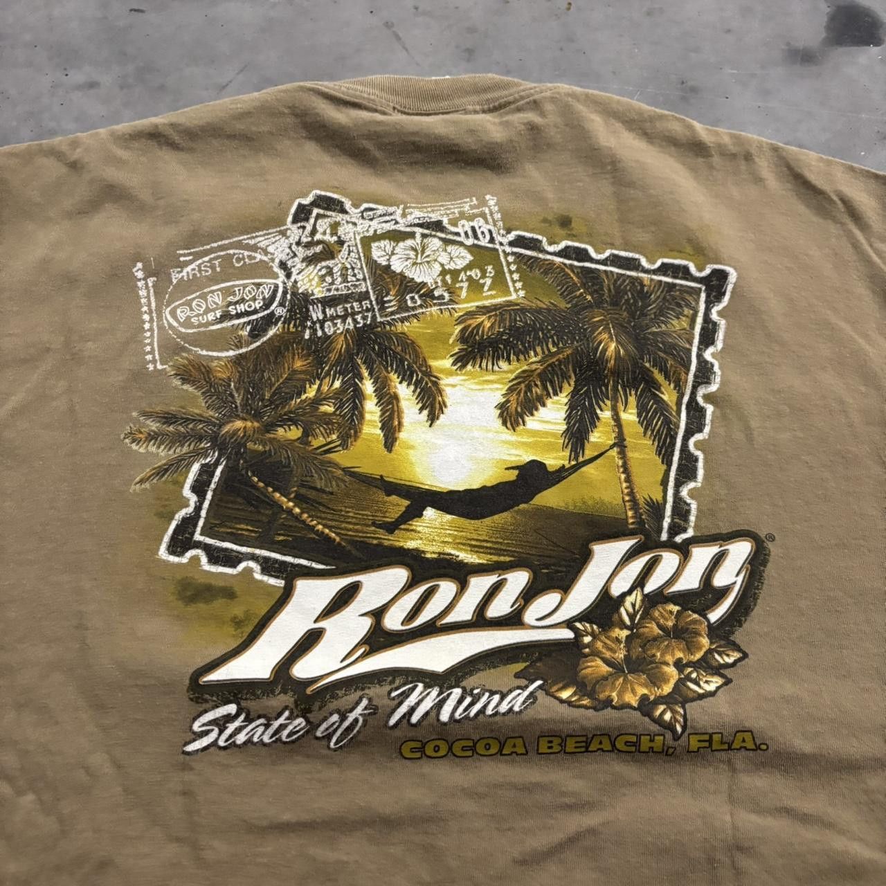 Ron Jon Surf Shop Crazy Vintage Y2K/2000s Brown Ron Jon Surf Shop Surf Graphic Tee! Size XL Size US XL / EU 56 / 4 - 3 Thumbnail