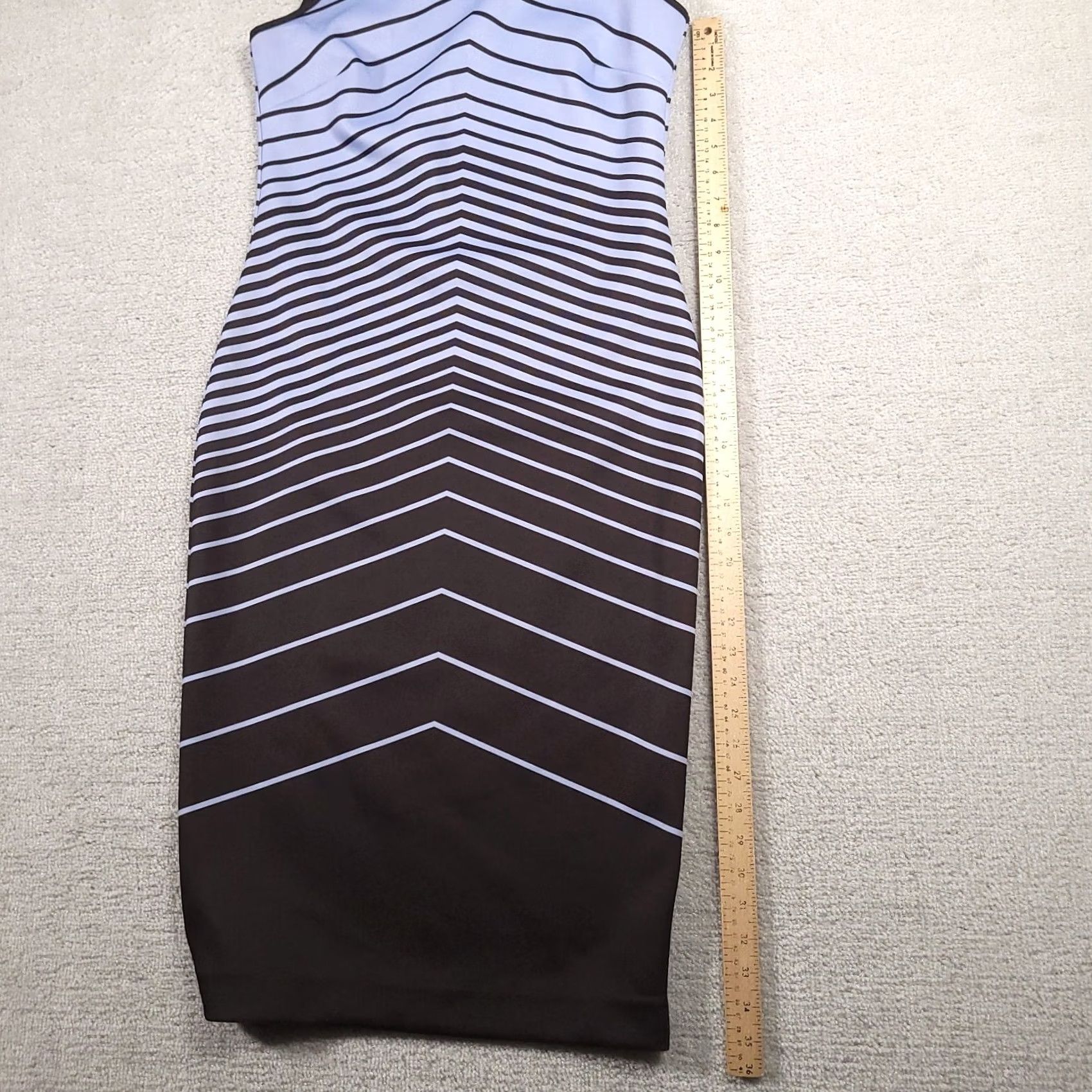 Apt. 9 Apt 9 Womens Sleeveless Jersey Knit Dress Midi Blue Black Size 10 Size L / US 10 / IT 46 - 4 Thumbnail