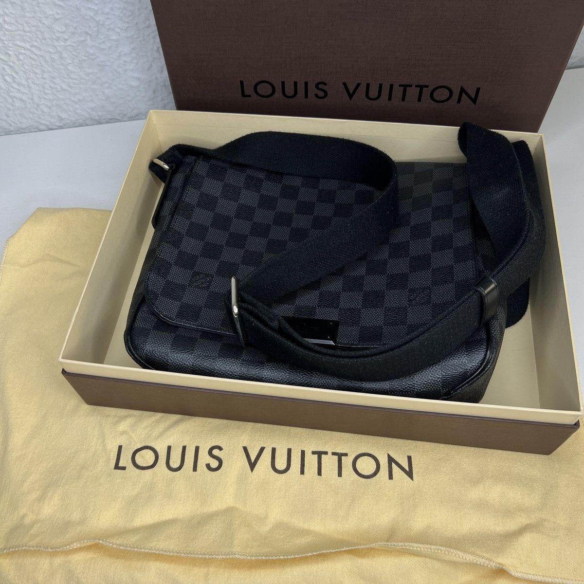 Avant Garde x Louis Vuitton District Pm Monogram Black Messenger Bag, Men's