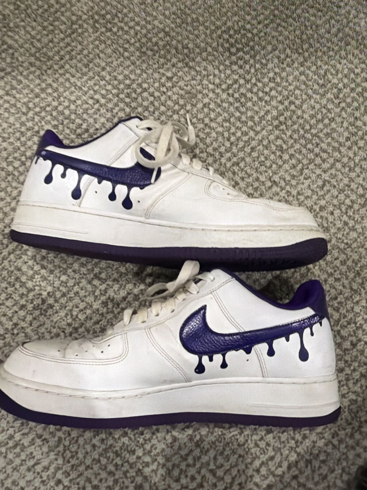 Nike Air Force 1 size 11.5 Purple Hand-Painted Size US 11.5 / EU 44-45 - 2 Thumbnail