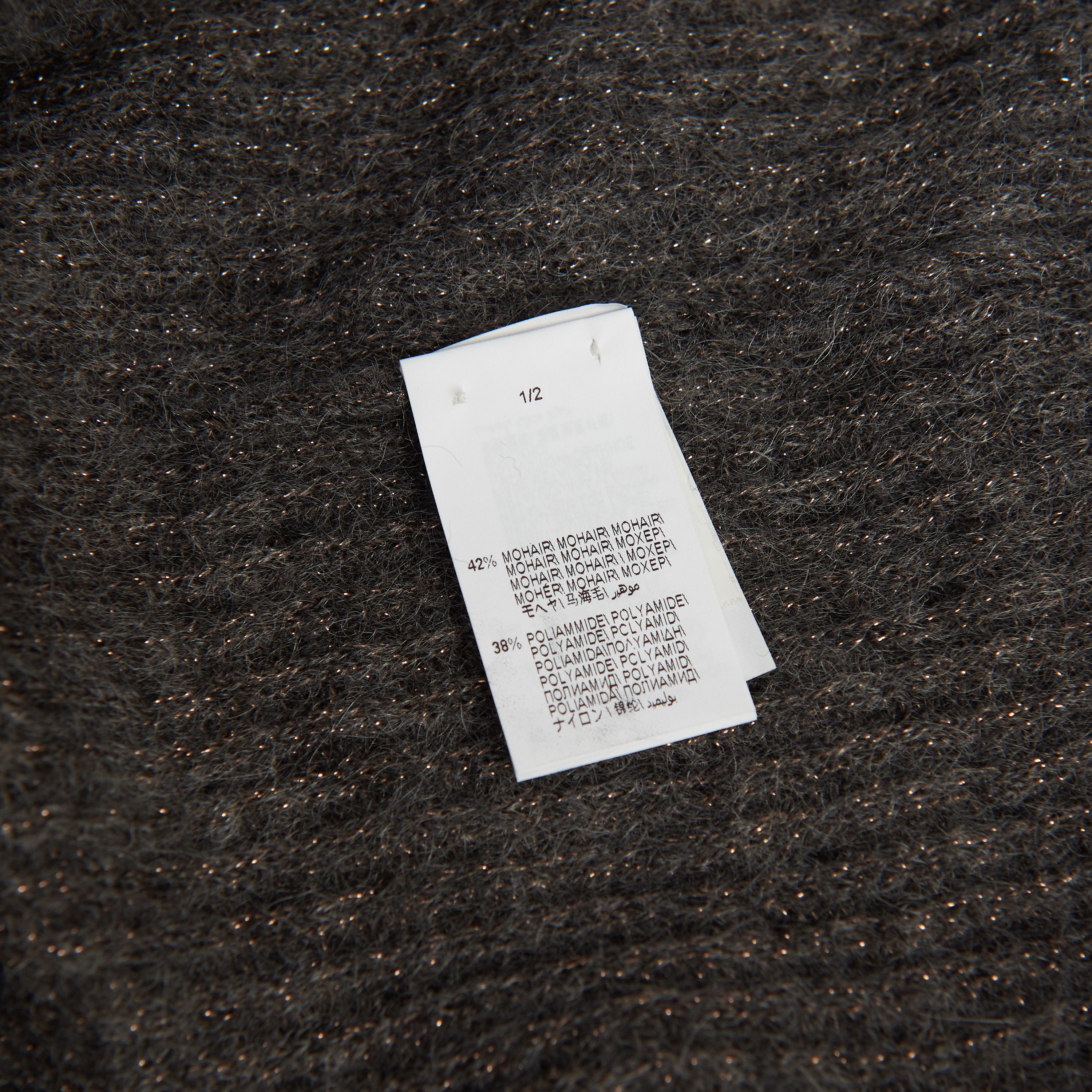 Brunello Cucinelli Sparkling Gray Sweater Dress - Monili, Mohair/Metallic Knit Size M / US 6-8 / IT 42-44 - 11 Thumbnail