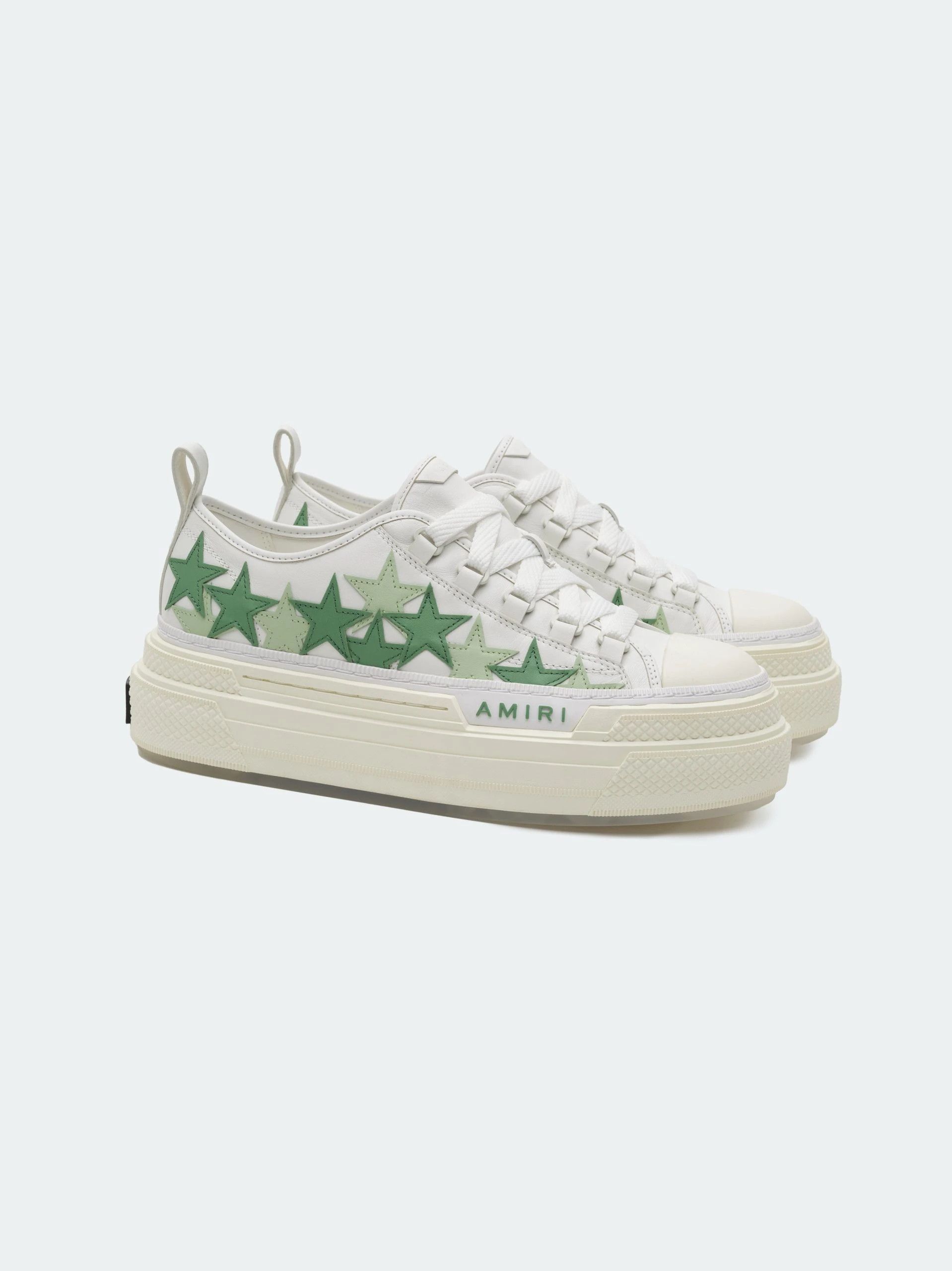 Amiri o1s1wg110325 Court Low -Top Sneakers in White/Green Size US 9 / EU 42 - 2 Thumbnail