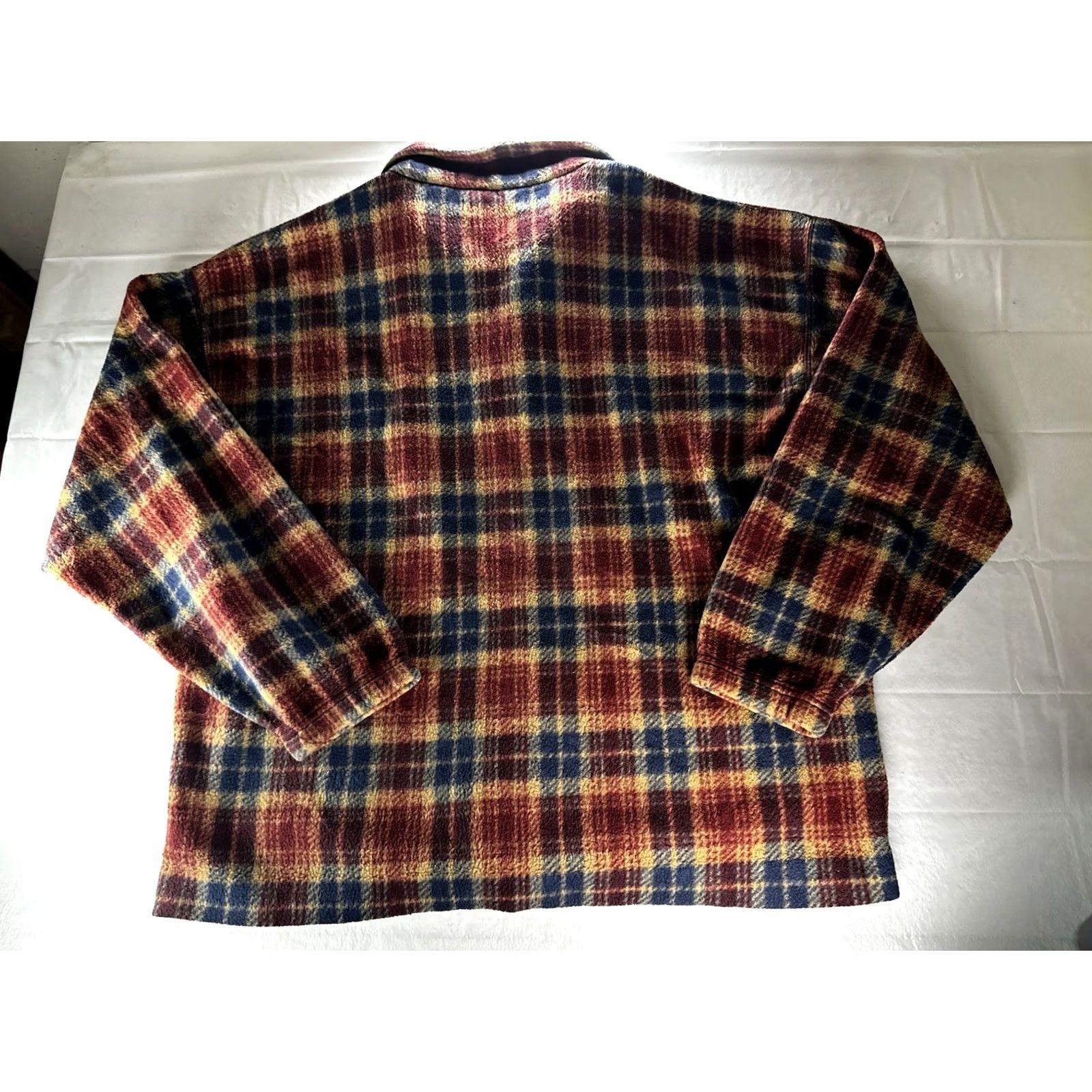 Vintage VINTAGE Munsingwear Sweater Mens XL Red Plaid Fleece 1/4 Zip Pullover Wool? Size US XL / EU 56 / 4 - 2 Thumbnail