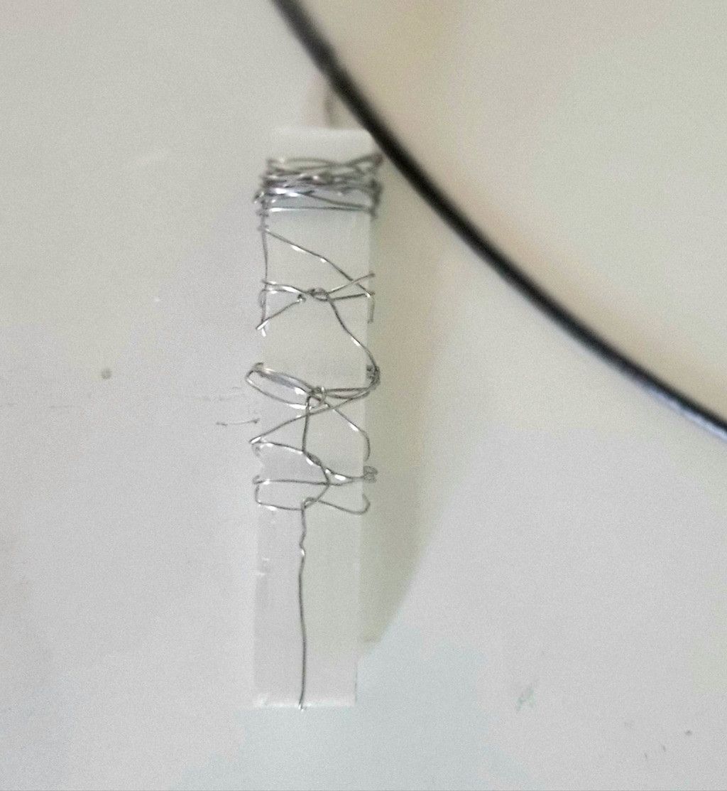 Handmade Silver Wire-Wrapped Selentine Pendant Necklace Hand Crafted Size ONE SIZE - 2 Thumbnail