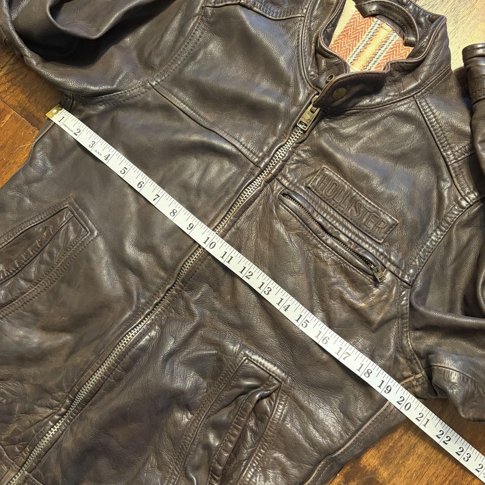 Hollister Hollister Palm Canyon Jacket Mens Small Leather Moto Bomber Size US S / EU 44-46 / 1 - 11 Thumbnail