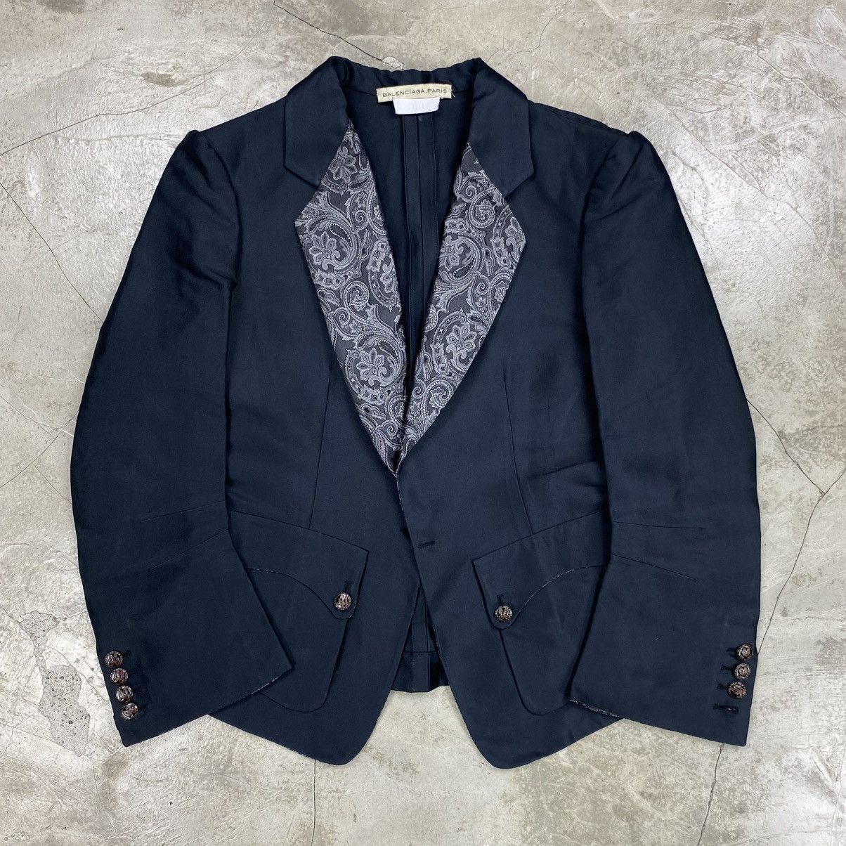Balenciaga Paisley Lapel Blazer Size S / US 4 / IT 40 - 1 Thumbnail
