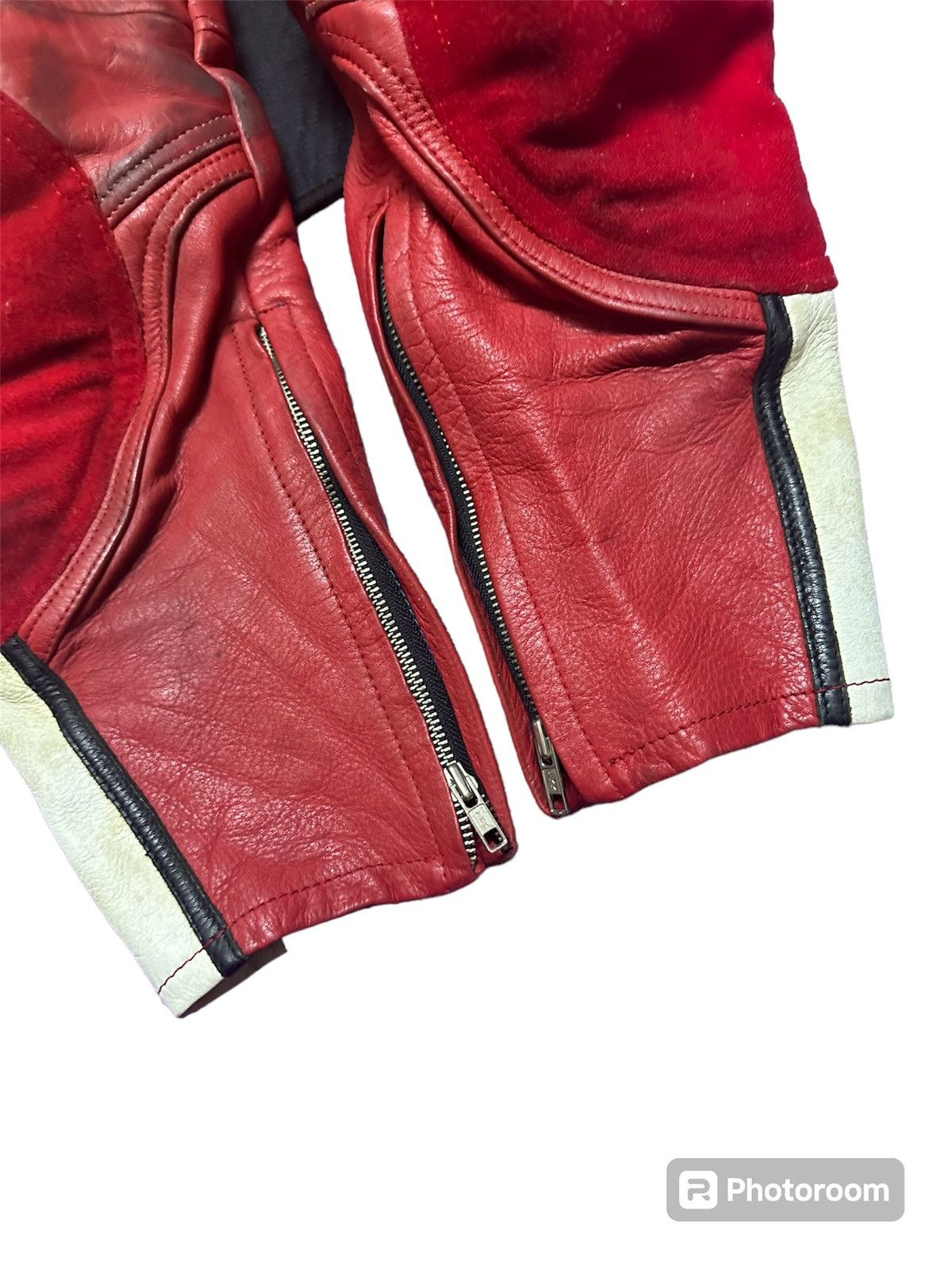 Leather Vtg Nankai motorcycle racing top rider leather pants Size US 30 / EU 46 - 4 Thumbnail
