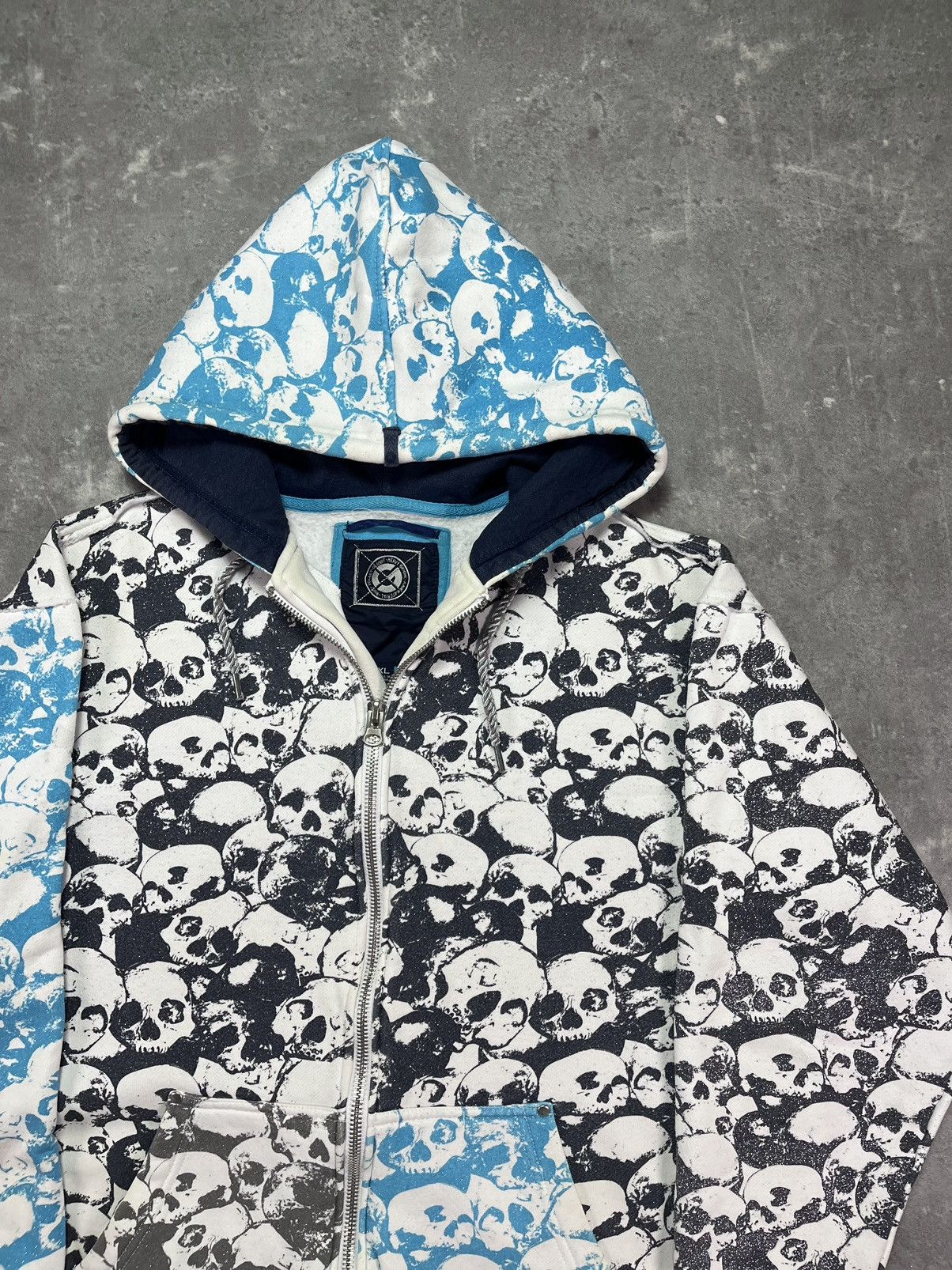 G-Unit G-Unit Rare AOP Skulls Printed Baggy Zip Hoodie XL XXL Size US XL / EU 56 / 4 - 5 Thumbnail