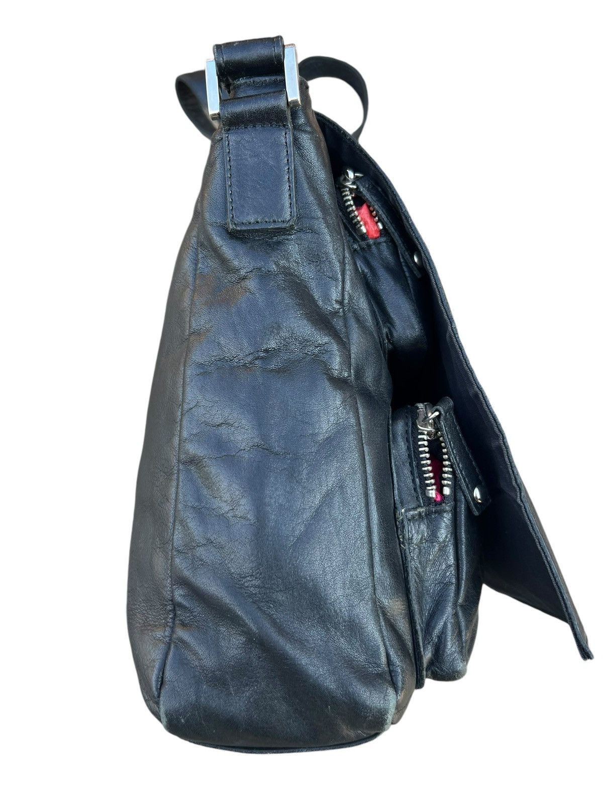 Japanese Brand × Leather Vintage pour deux ACCE. Japan Patina Leather Cargo Sling Bag Size ONE SIZE - 15 Thumbnail