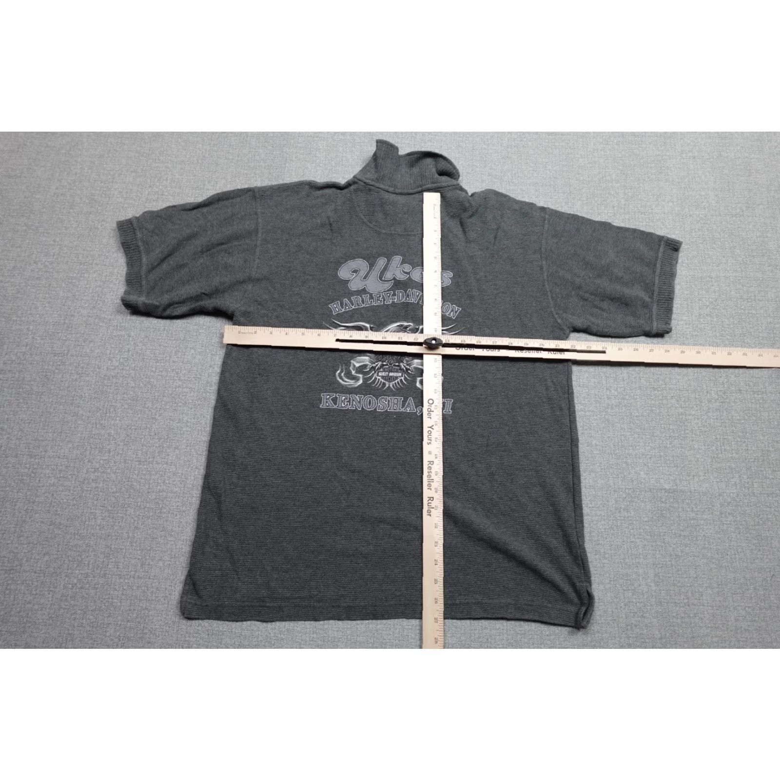 Harley Davidson VINTAGE Harley-Davidson Polo Mens Large Gray Motorcycle Biker Riding Eagle Shirt Mens Large Gray Polo Harley-Davidson Size US L / EU 52-54 / 3 - 5 Thumbnail