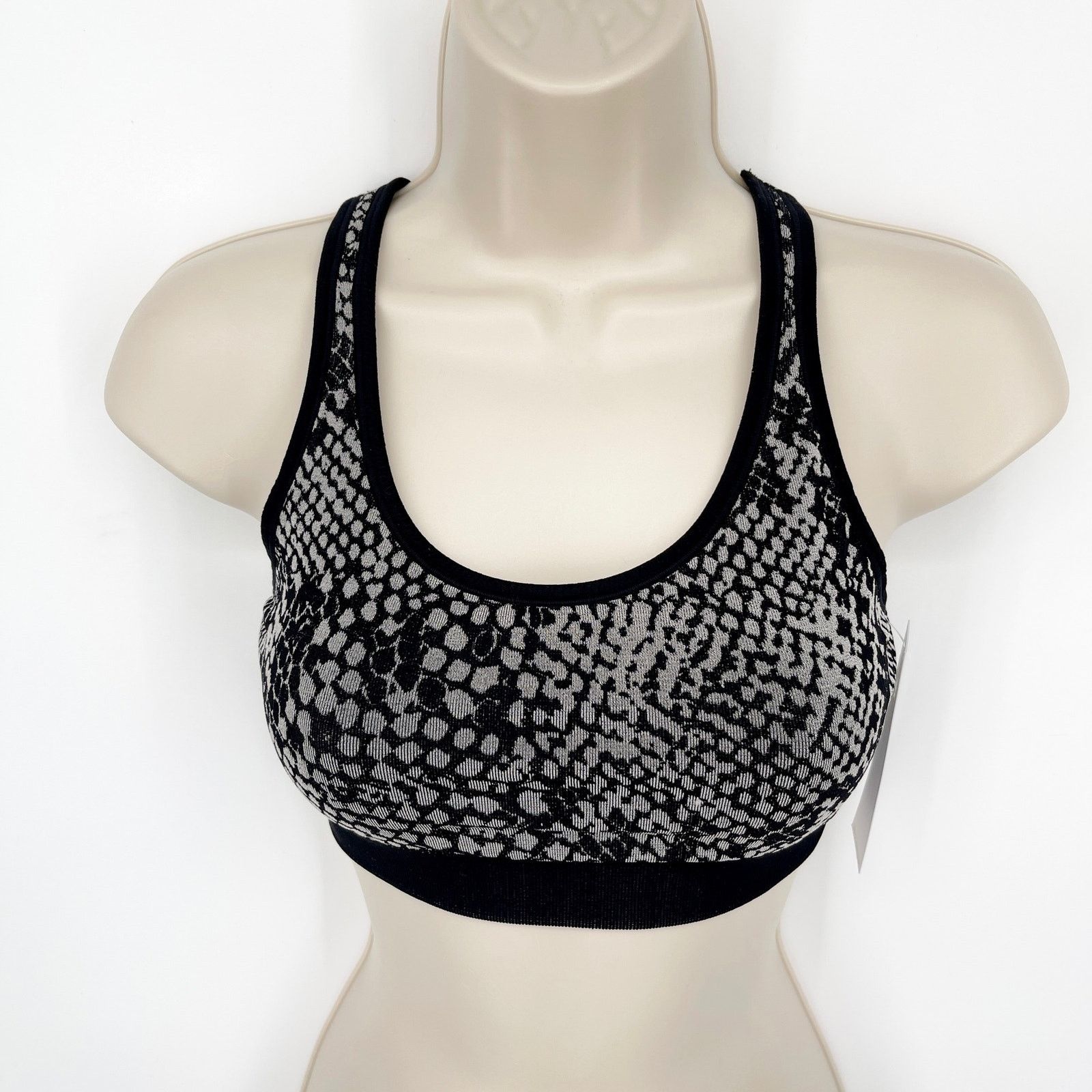 Spiritual Gangster Sports Bra New Size Xs/s Snakeskin Print in Black, Women's
