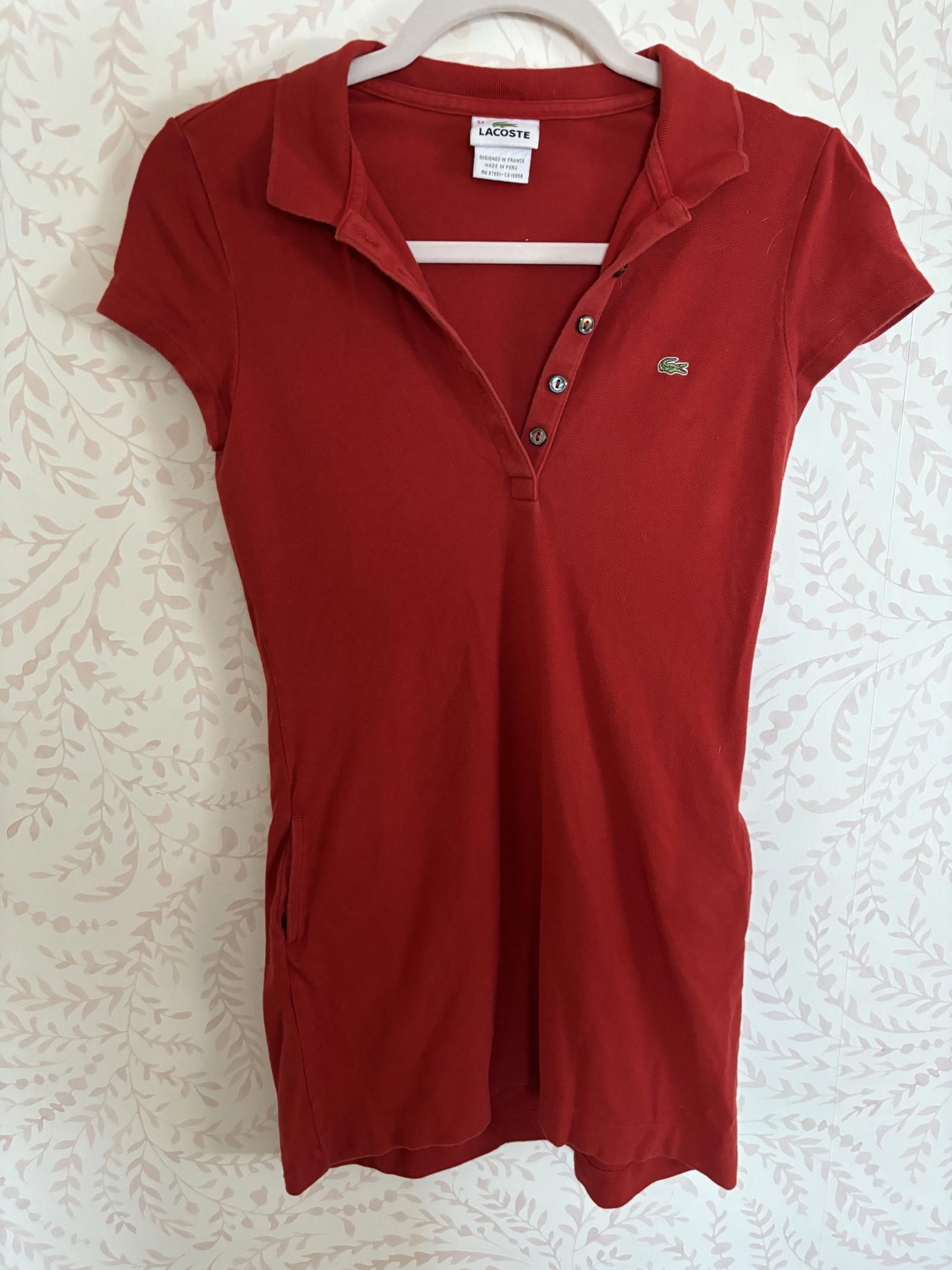Lacoste VINTAGE Lacoste Red Polo Dress - Stylish & Comfortable Size S / US 4 / IT 40 - 1 Thumbnail