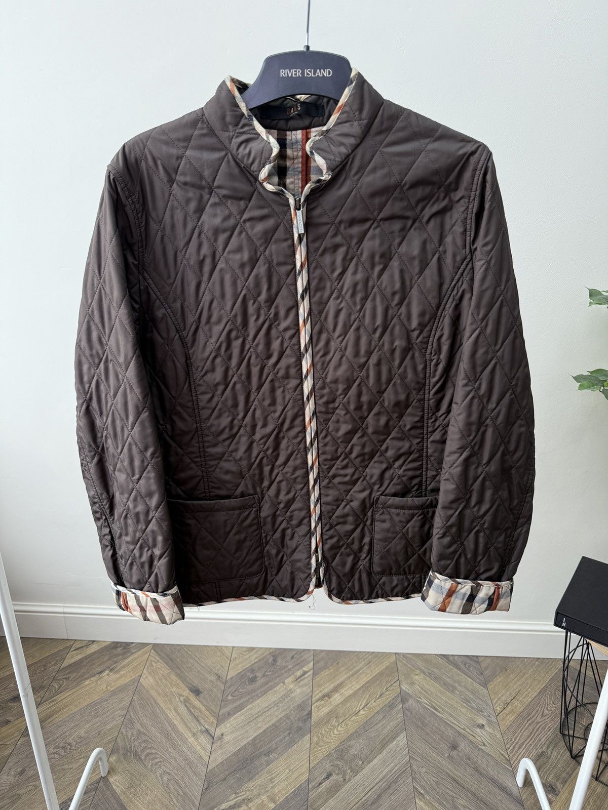 DAKS Vintage DAKS London Quilted Jacket Nova Check Coat women’s Size M / US 6-8 / IT 42-44 - 1 Thumbnail
