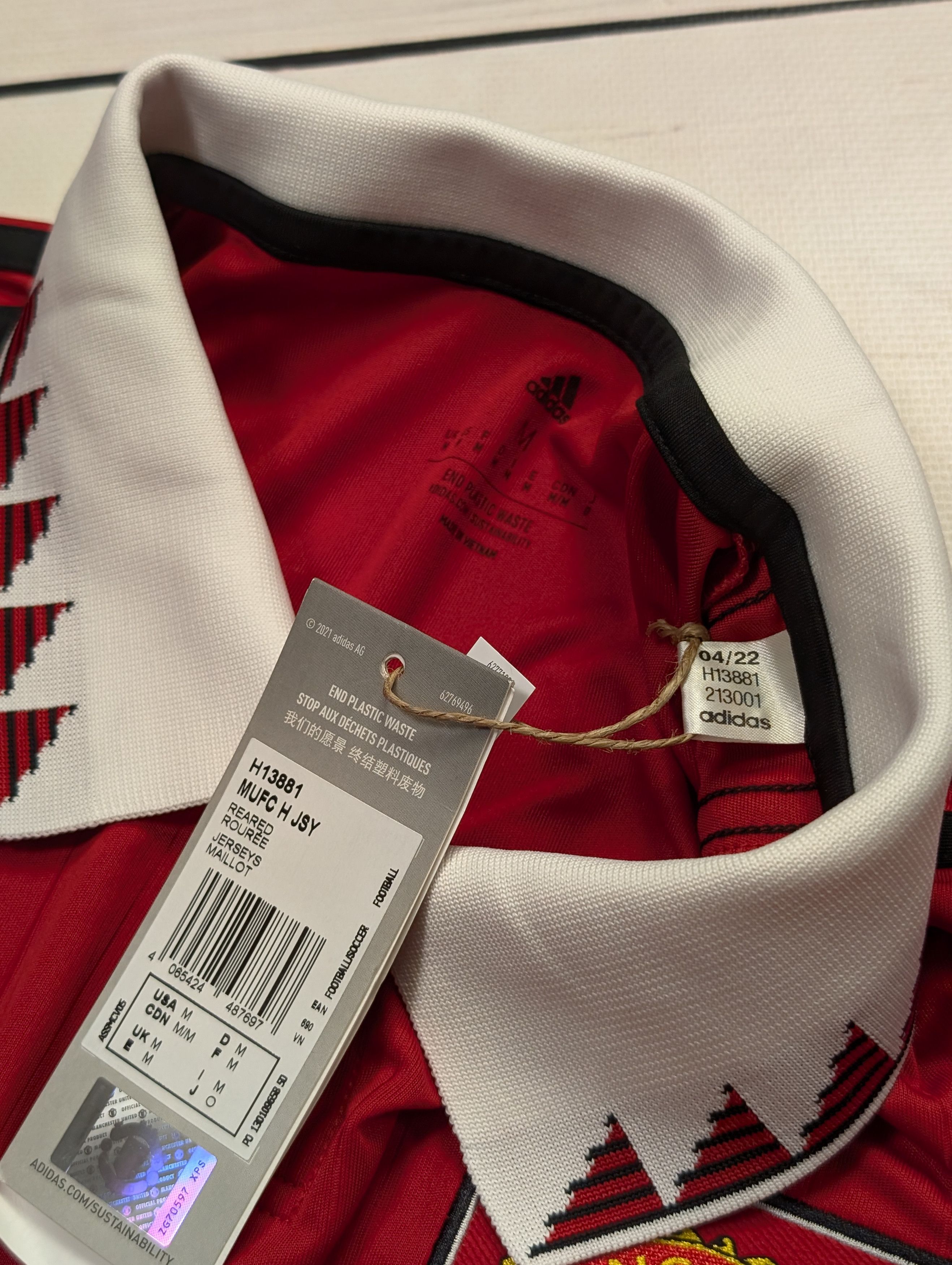 Adidas Adidas Manchester United 22/23 Soccer Jersey Polo Home Kit Size US M / EU 48-50 / 2 - 6 Thumbnail