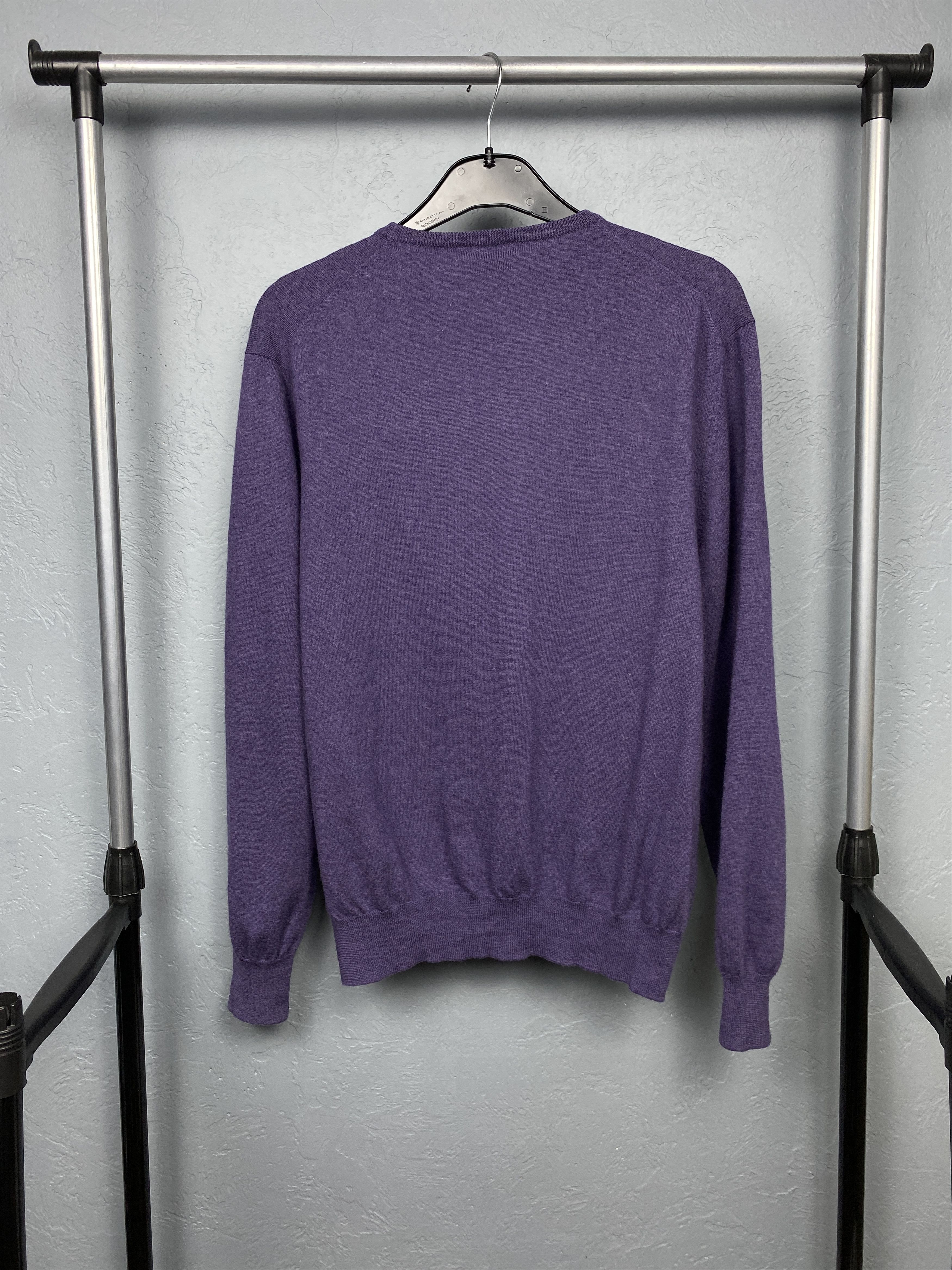 Gran Sasso Gran Sasso Mens Crew Neck Wool Knit Sweater Size US XL / EU 56 / 4 - 6 Thumbnail