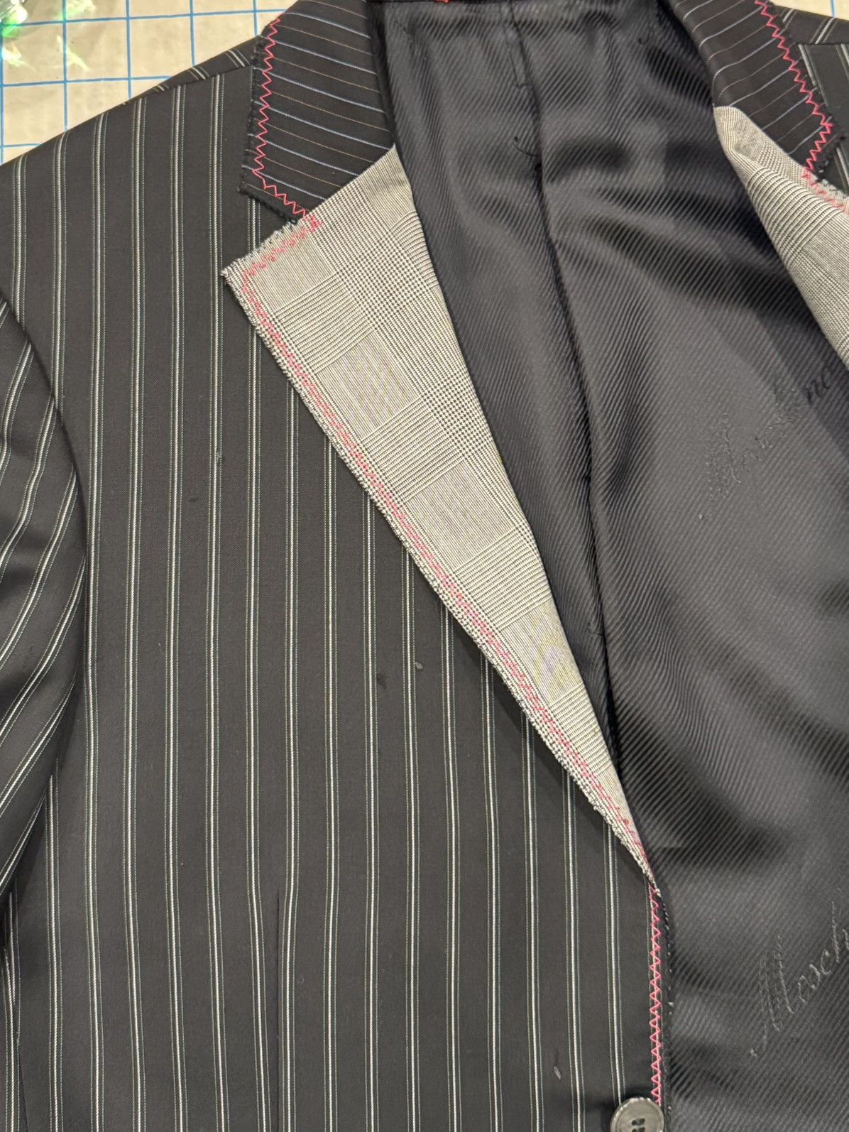 Moschino Moschino Pin Striped Blazer Black Avant Garde Jacket Size 42R - 7 Thumbnail