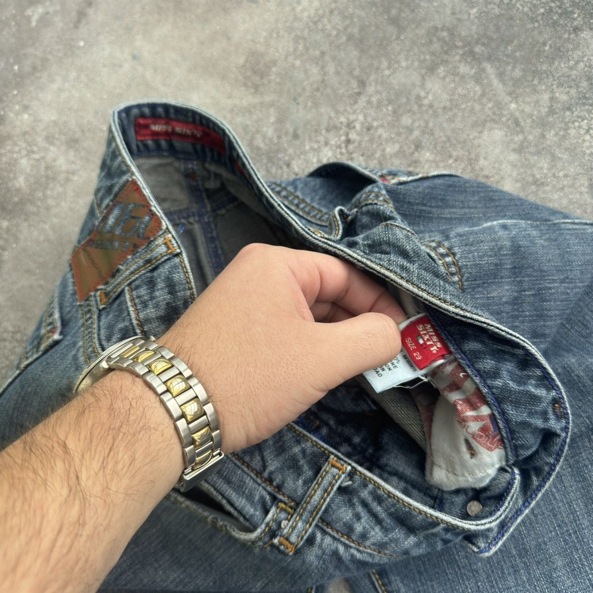 Japanese Brand × Miss Sixty × Vintage Miss Sixty Vintage Washed Flared Denim Jeans Size 29" - 11 Thumbnail